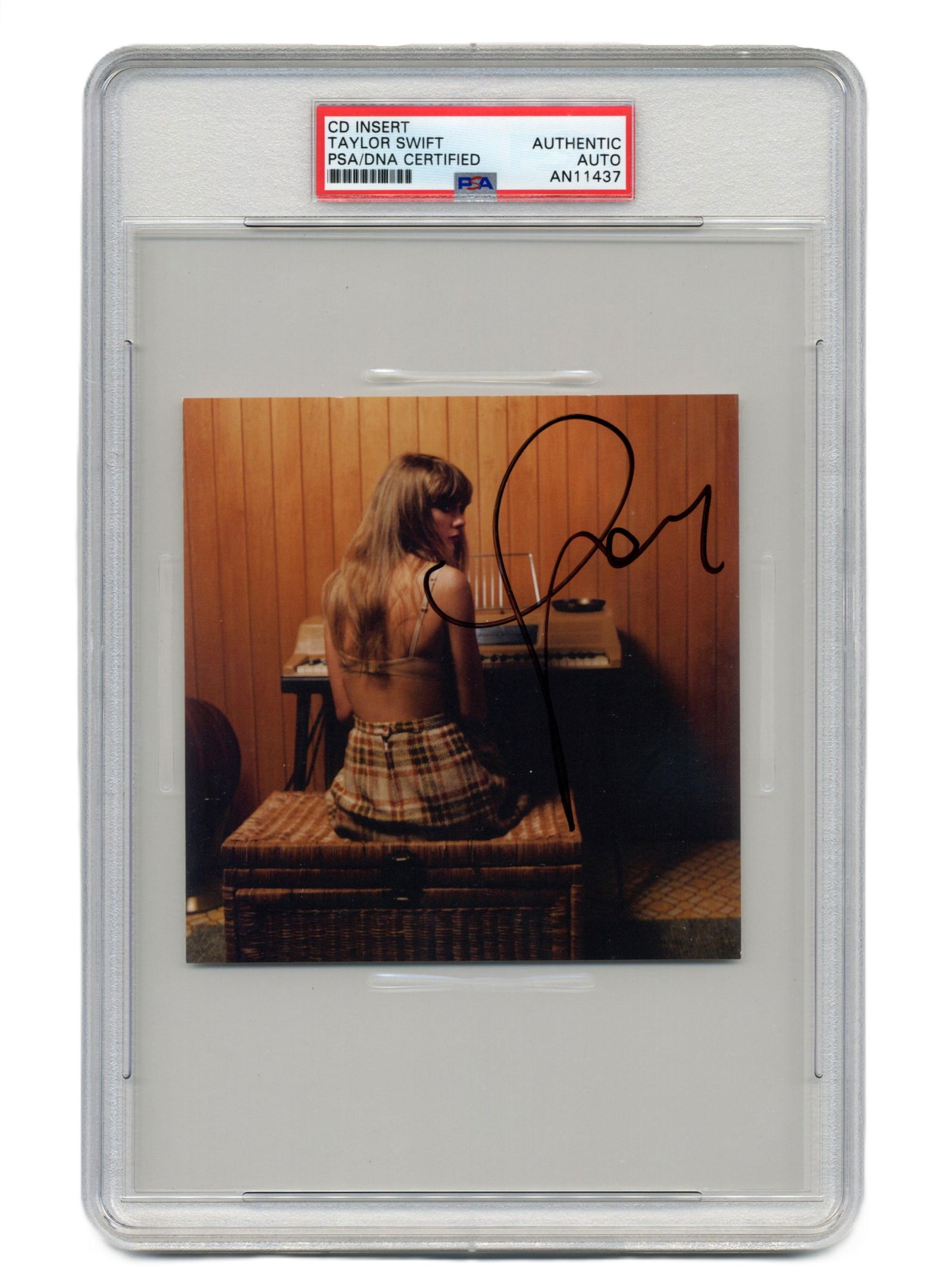 Taylor Swift Signed "Midnights" Jade Green Edition CD Insert PSA/DNA Authenticated (1 of 2)