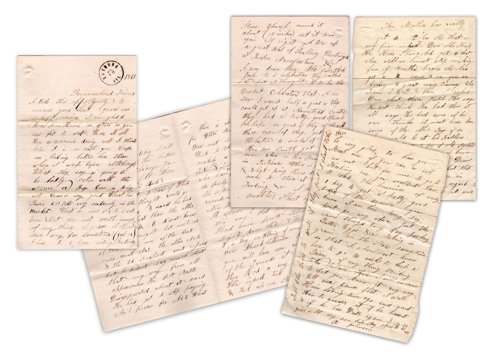 Illinois Farmer Writes of Increased Demand for Beef & Beans from Civil War Soldiers (1 of 6)