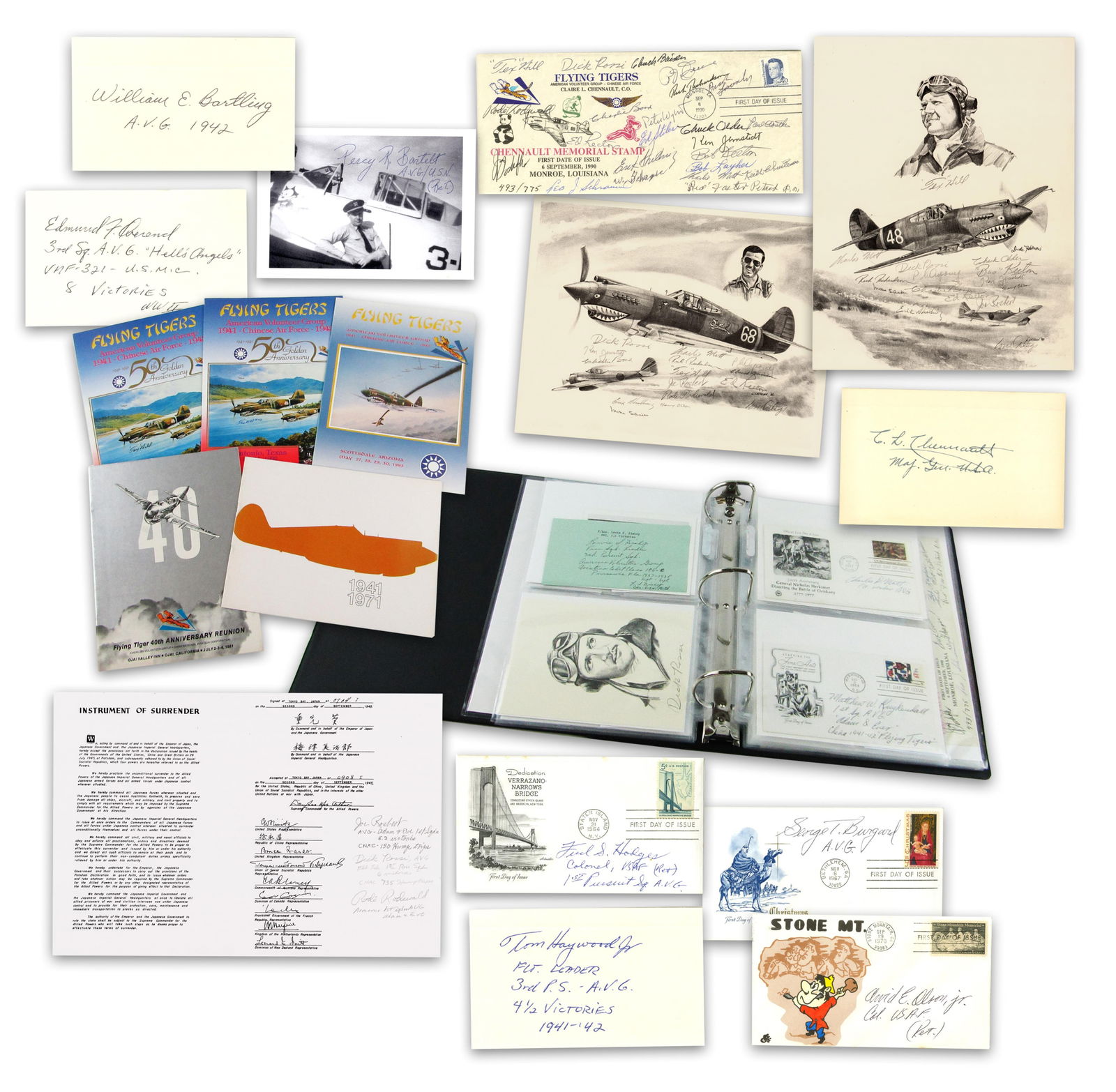 AVG Flying Tigers 50+ pc. Autograph Collection, 160 Signatures! (1 of 7)