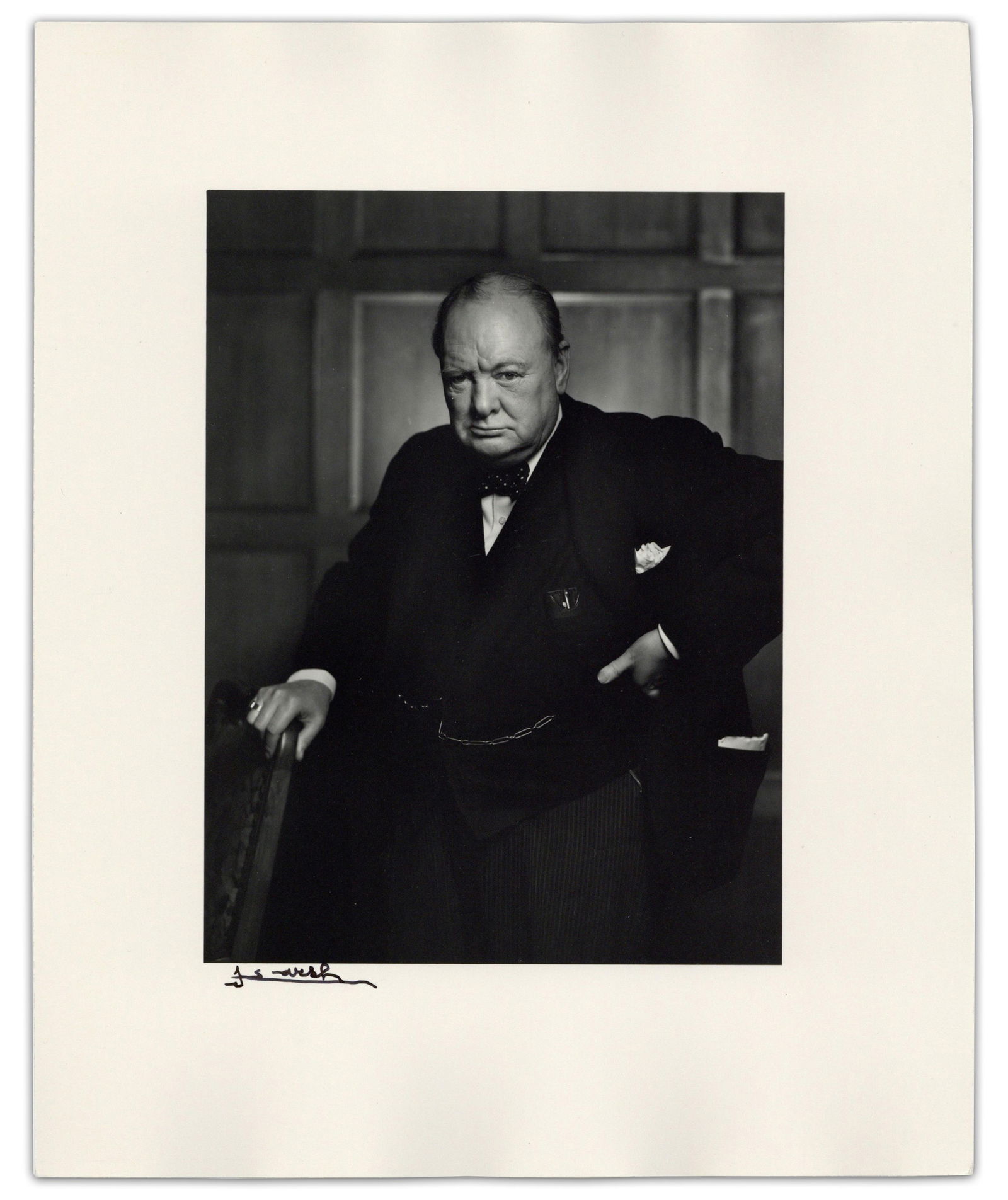 Winston Churchill "Roaring Lion" Iconic Portrait, Yousuf Karsh Signed, Ex. Karsh Estate (1 of 6)