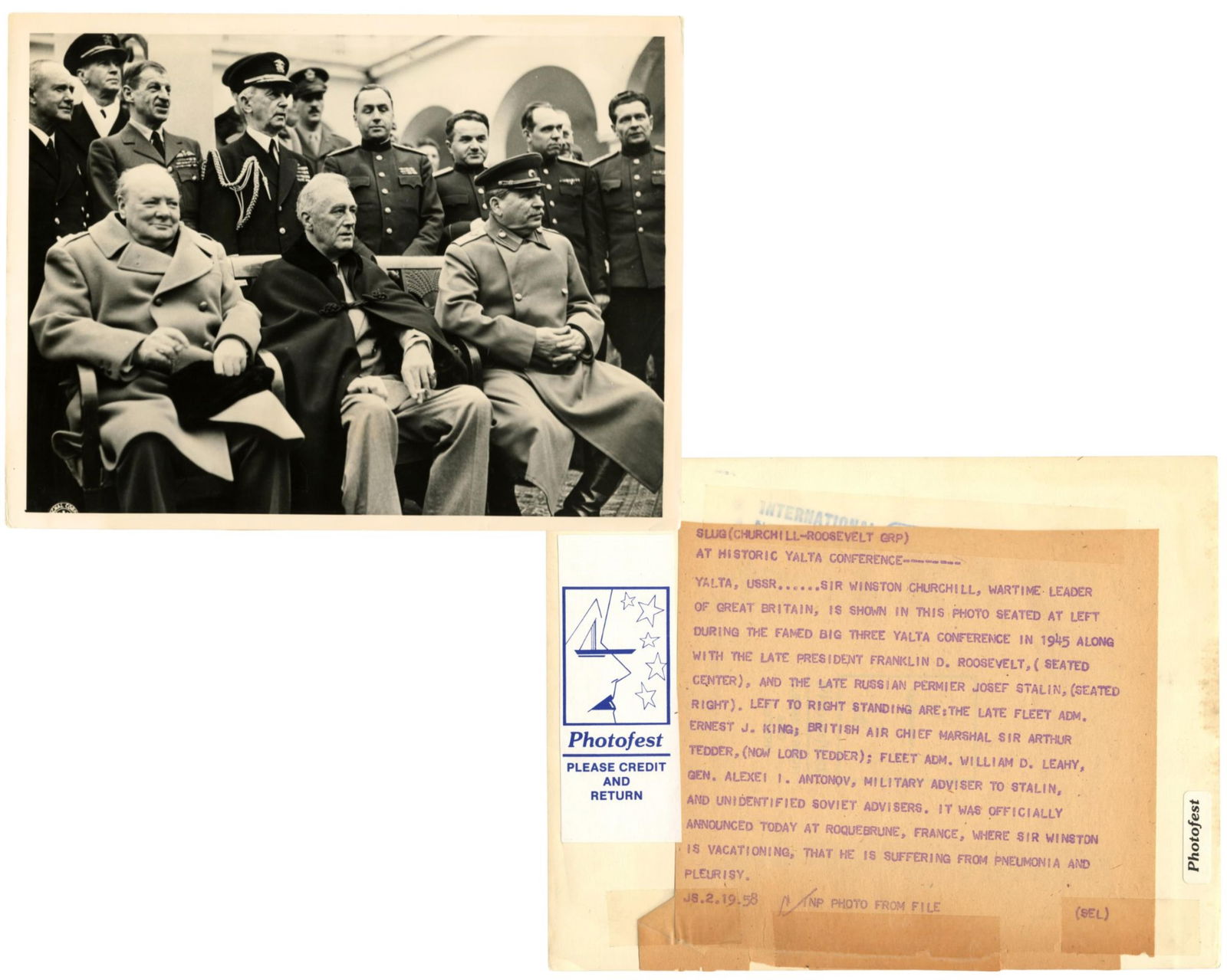 FDR, Churchill & Stalin Iconic Photo at Yalta Conference, One of the Most Important WWII Images (1 of 3)