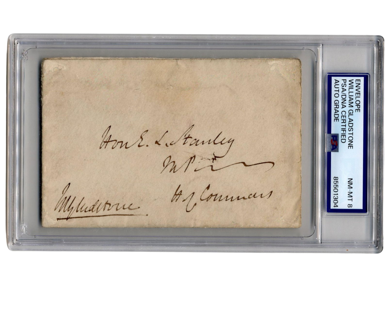 William Gladstone Signed Envelope Sent to Fellow Reformist in House of Commons (1 of 2)