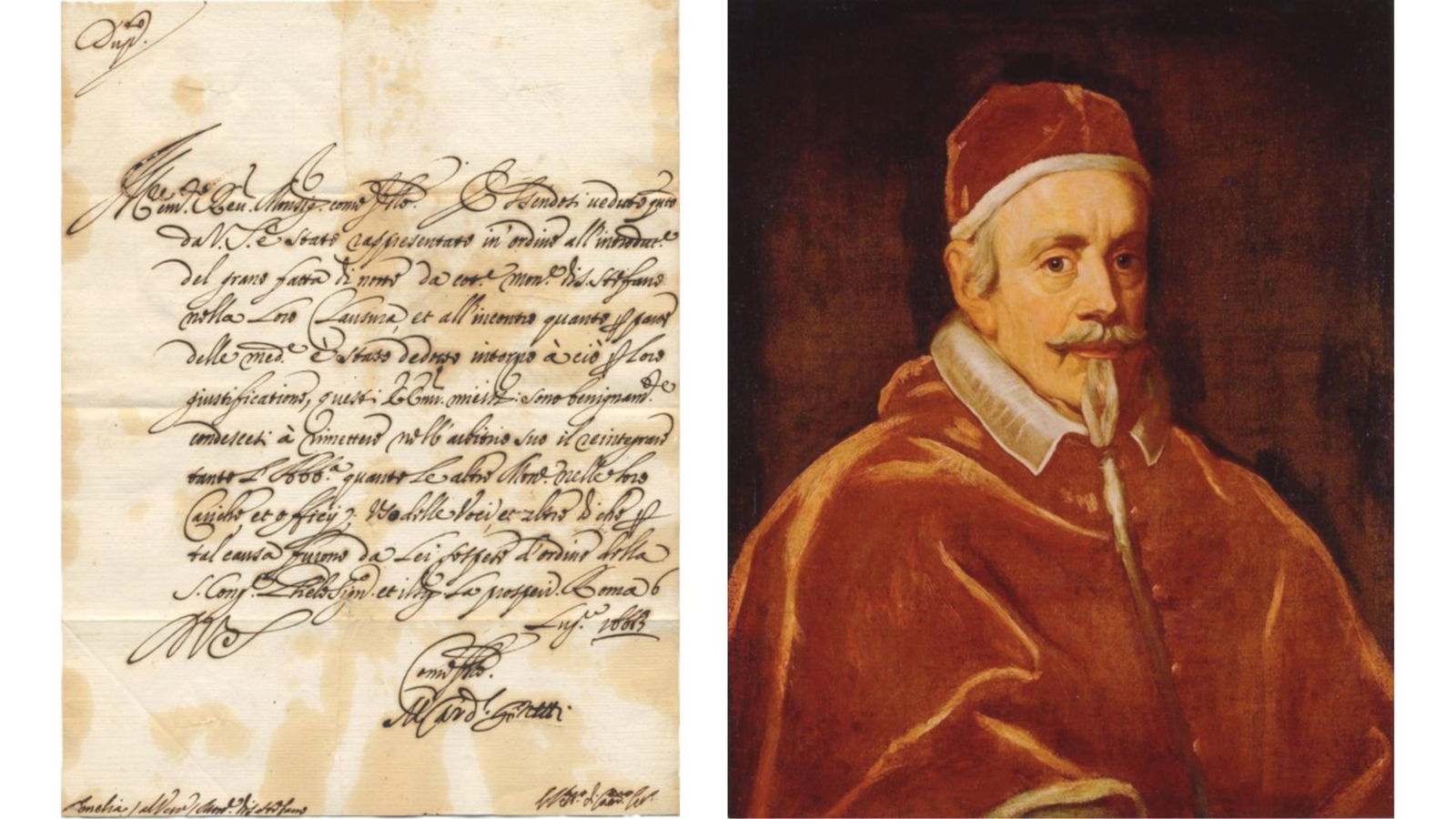 Pope Clement X 1643 Signed Manuscript (1 of 6)