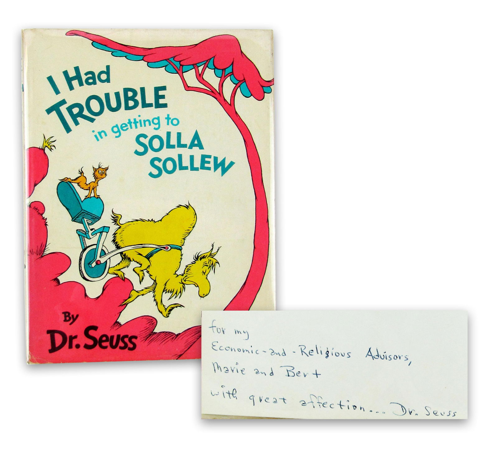 Dr. Seuss Signed & Inscribed 1st Ed., "I Had Trouble in Getting to Solla Sollew" (1 of 10)