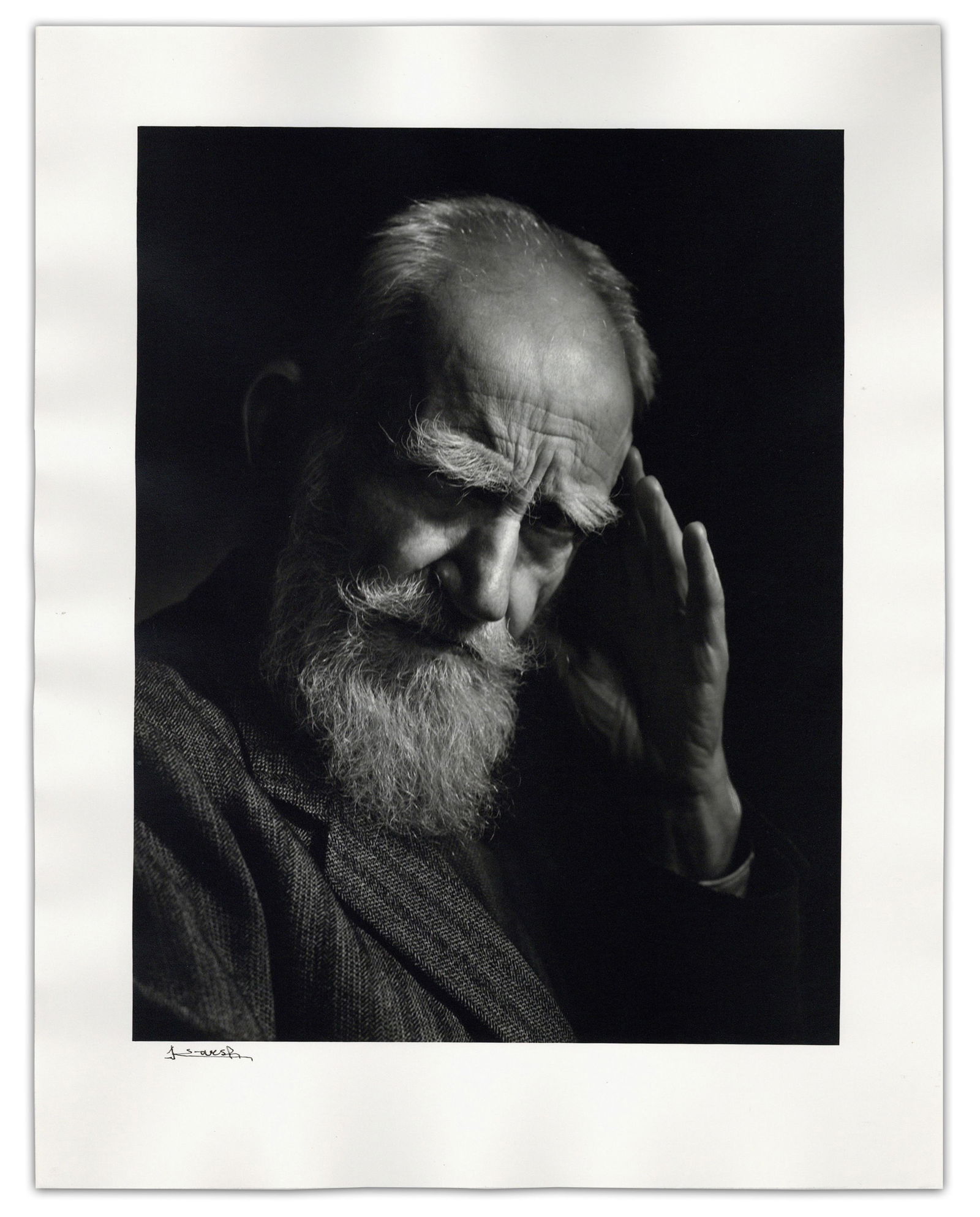 George B. Shaw Pensive Portrait, Yousuf Karsh Signed, Ex. Karsh Estate (1 of 5)