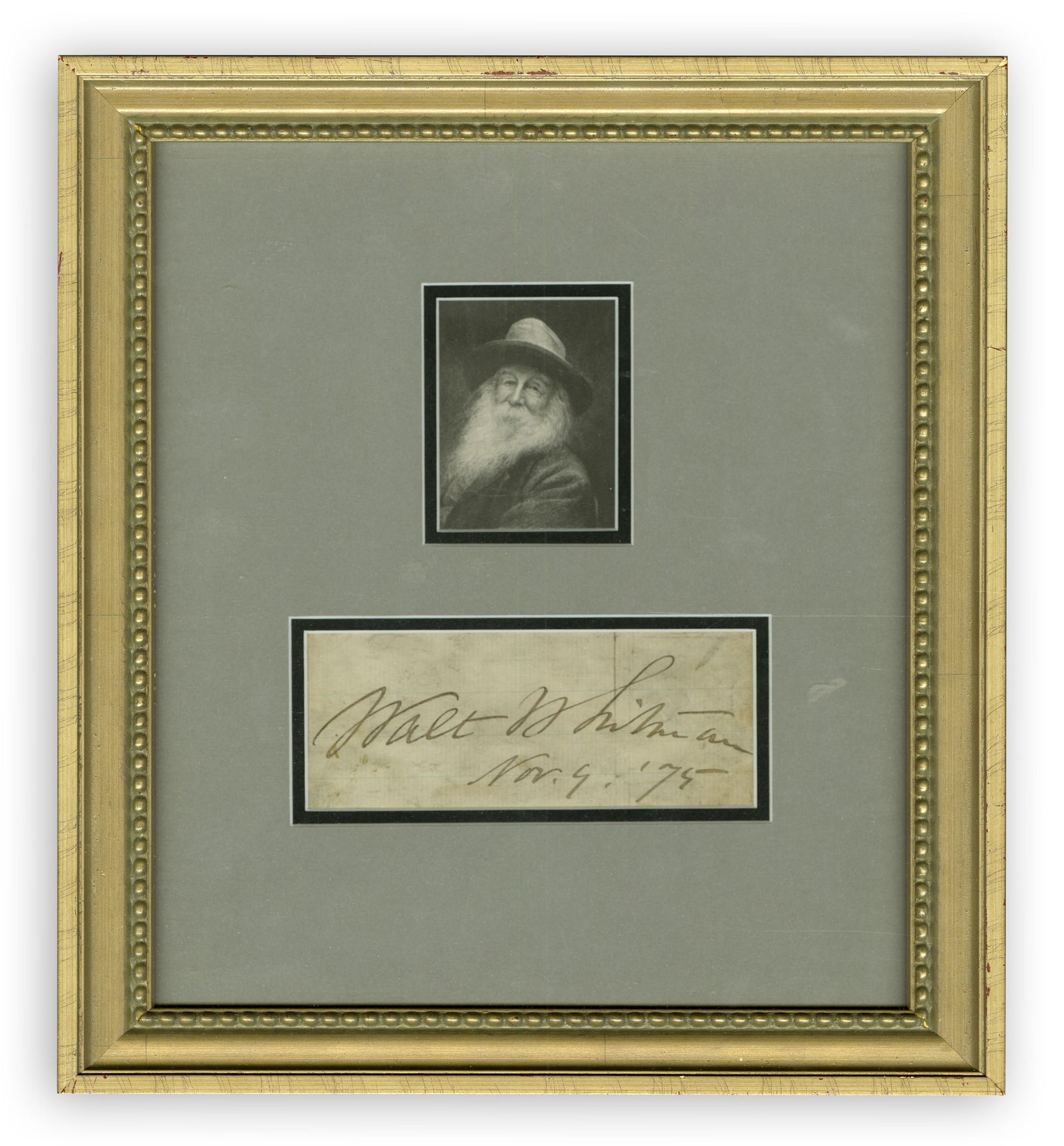 Walt Whitman Signature Clip - Beautifully Displayed (1 of 3)