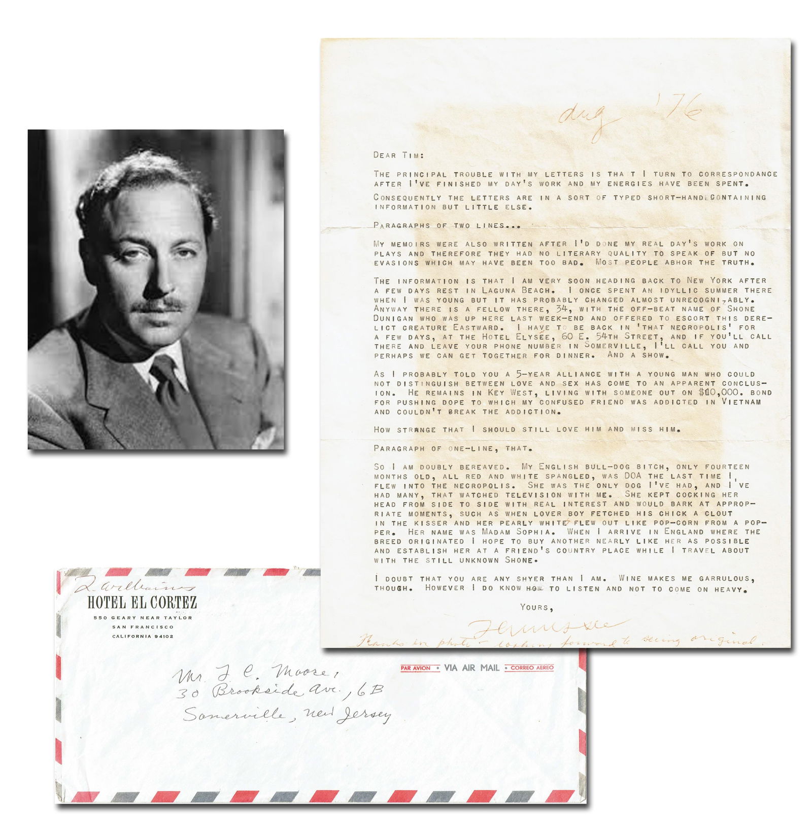 Tennessee Williams on Sexual Relationship with Young Man (1 of 5)