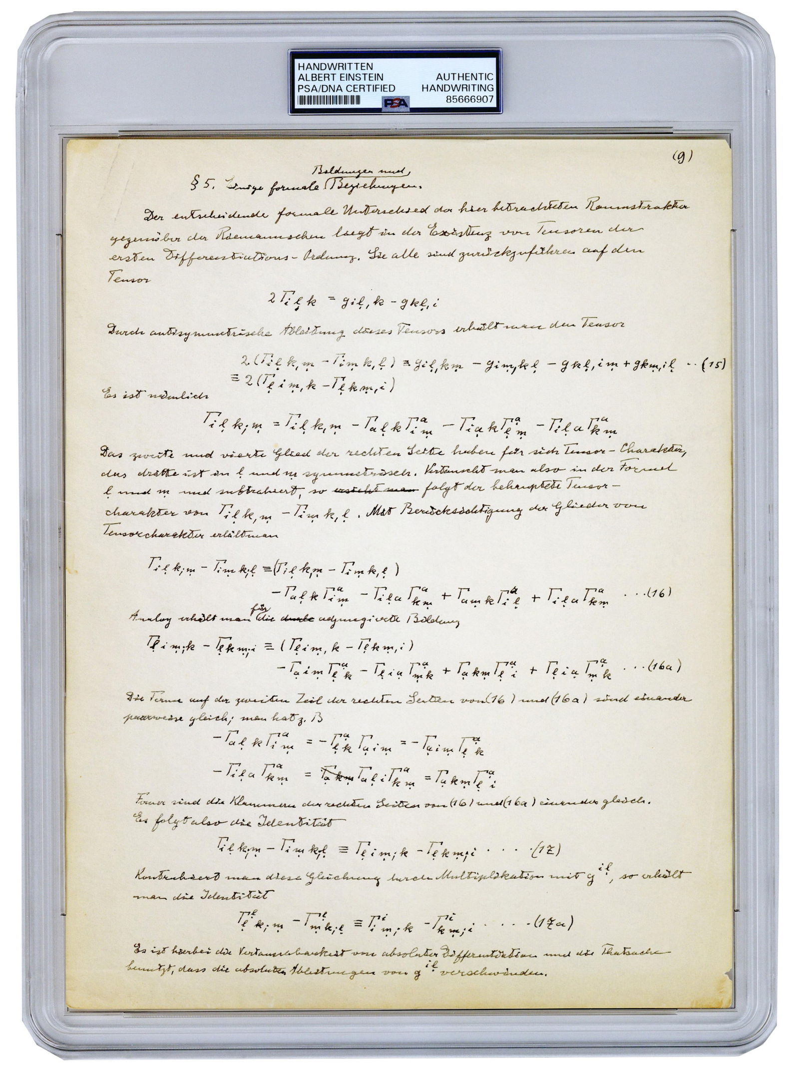 Albert Einstein Formalizing Final Approach To Unified Field Theory, With 13 Mathematical Equations! (1 of 6)