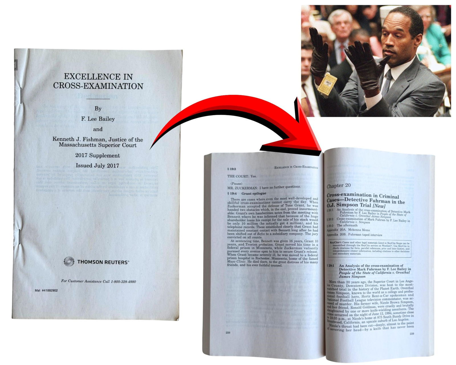 O.J. Simpson's Personally Owned Cross Examination Book, Ex. Simpson Estate: O.J. Simpsonn.p., ca. 2017O.J. Simpson's Personally Owned Cross Examination Book, Ex. Simpson EstateBooksO.J. Simpson’s softcover legal supplement titled Excellence in Cross-Examination (2017 Su