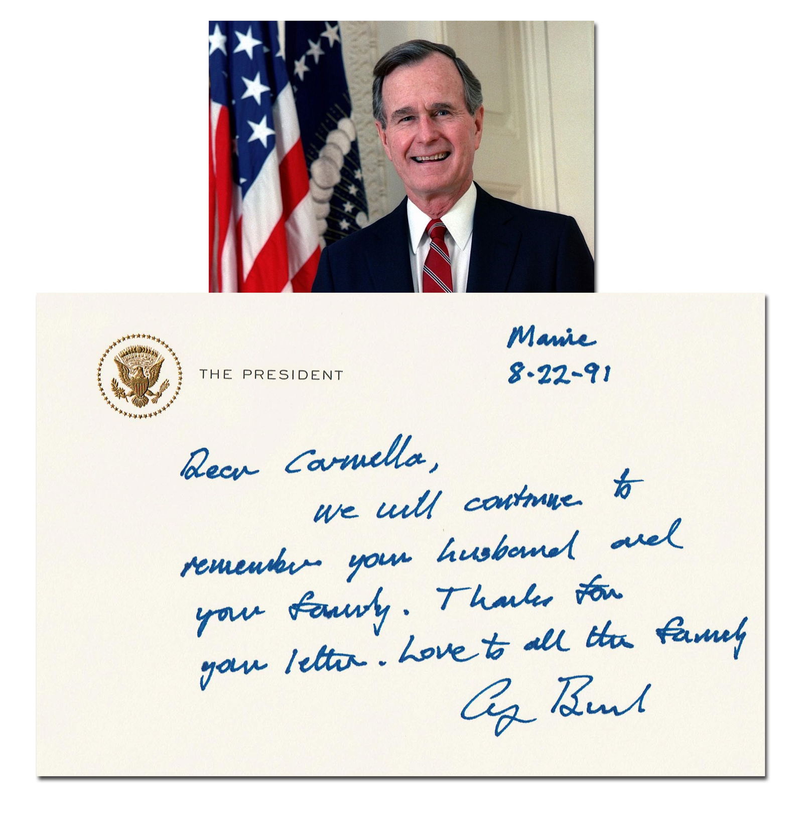 George H.W. Bush Rare ALS as President (1 of 4)