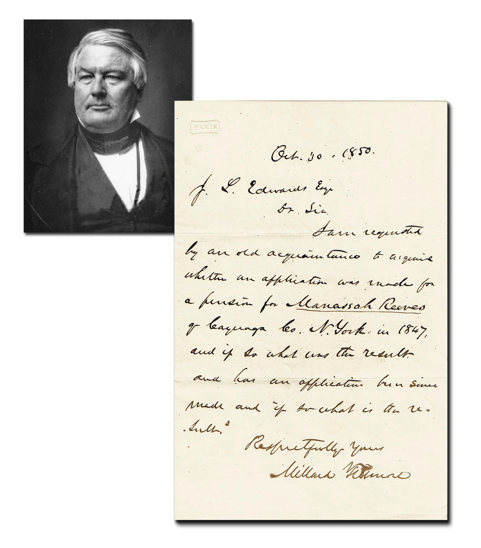 Millard Fillmore Scarce ALS as President (1 of 3)