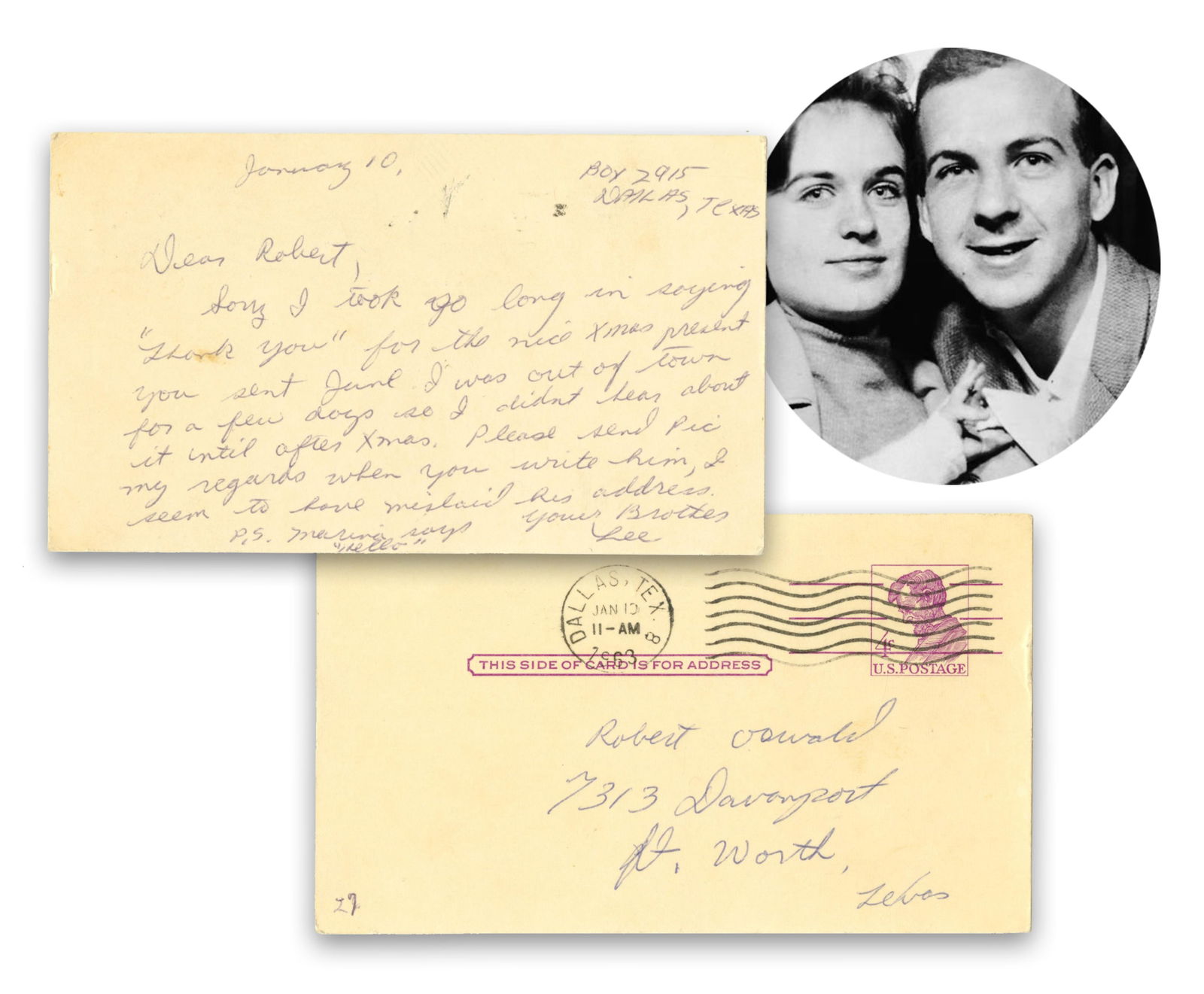 Lee Harvey Oswald Rare 1963 ALS to Brother Robert, Two Months Before Acquiring Assassination Rifle (1 of 3)