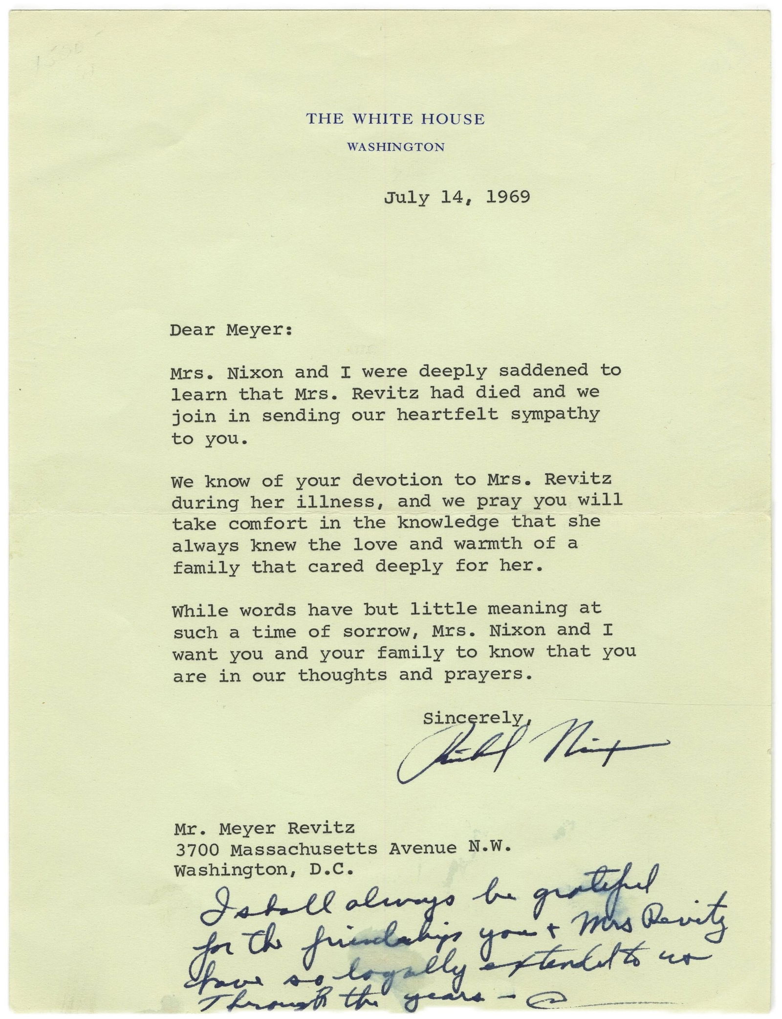 Richard Nixon Extraordinarily Rare Fully Signed W.H. Letter to Friend with Long Postscript (1 of 3)