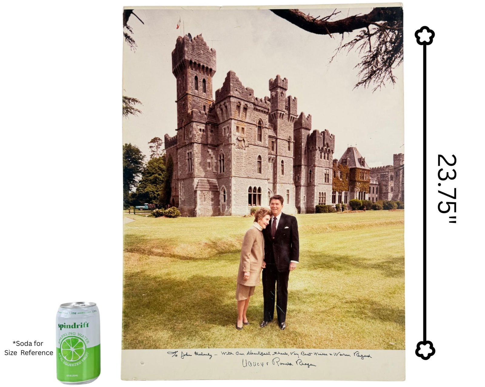 HUGE Ronald & Nancy Reagan Ashford Castle in Ireland! Gorgeous Signed Photograph (1 of 3)