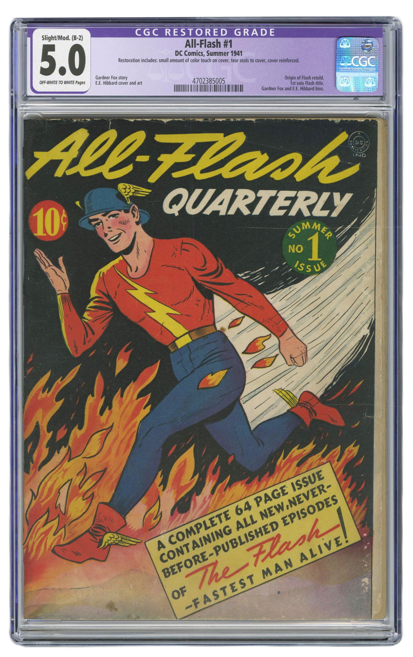 All Flash Quarterly No. 1, CGC 5 Restored Grade (1 of 2)