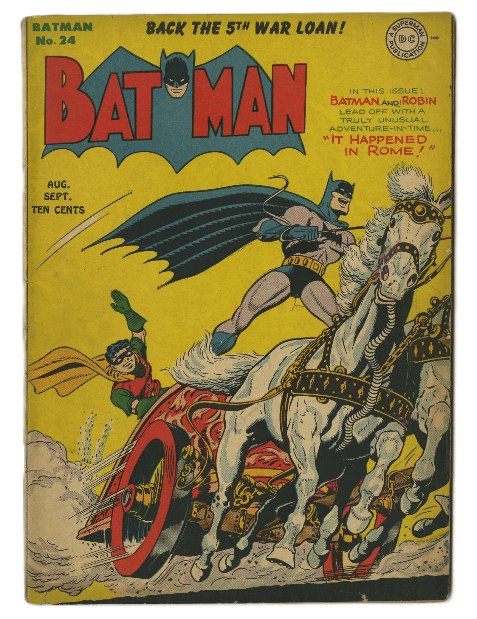 (6) Original Batman Comics From 1940s - 2