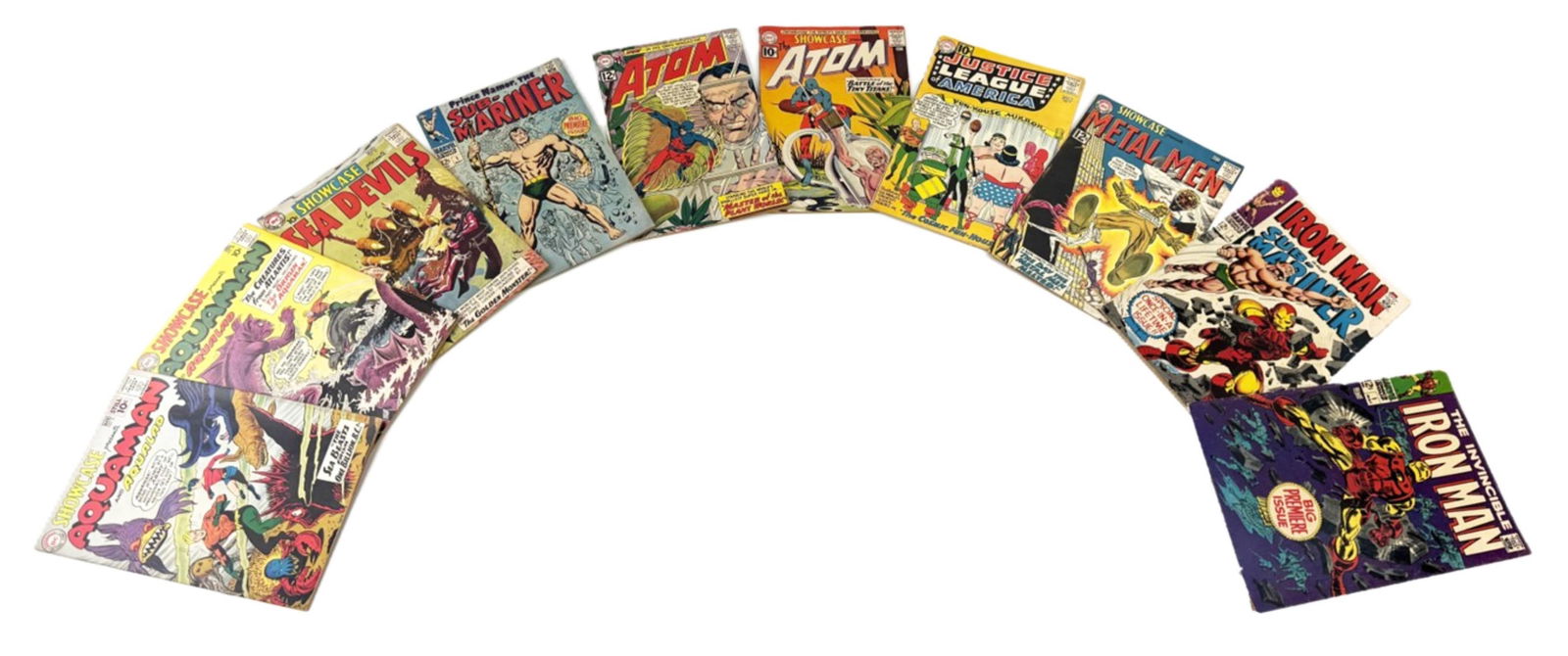 (10) Assorted DC Comics Incl. Ironman No. 1, The Sub-Mariner No. 1, Aquaman, & More! Huge Lot (1 of 20)