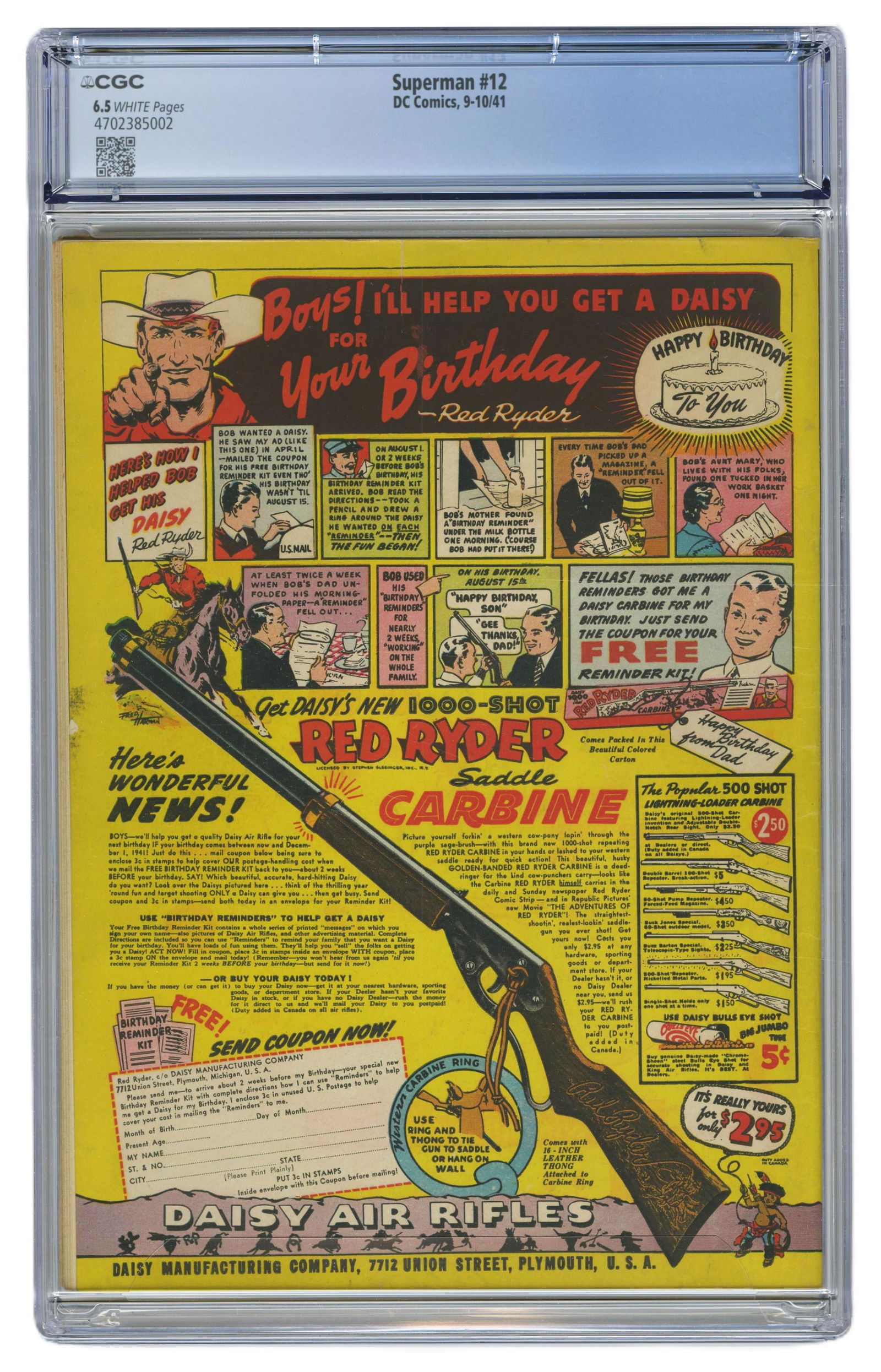 Superman No. 12, CGC Graded 6.5 - 2