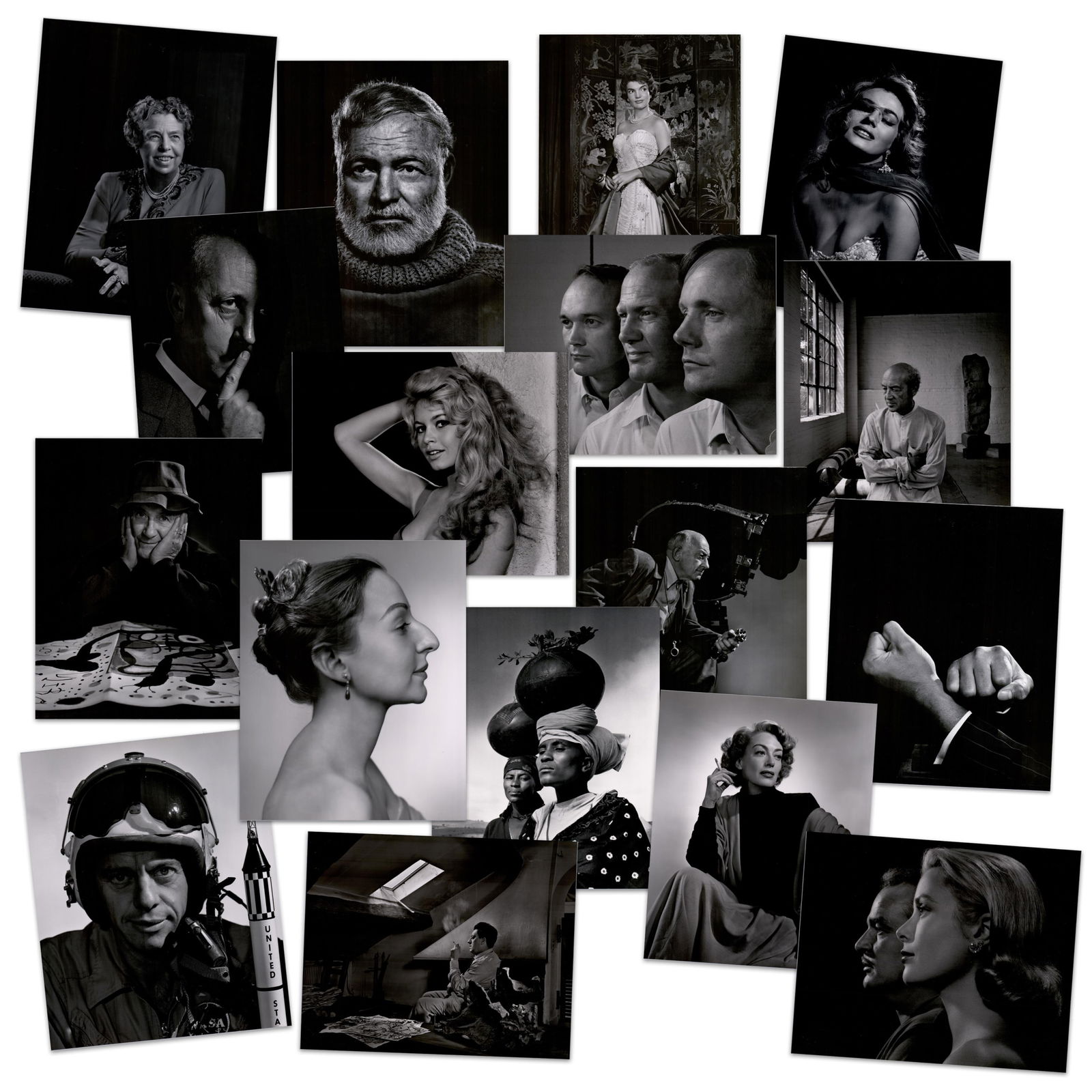 Yousuf Karsh (40) Bleed Mounted Photographs From 1988 London Exhibition, Ex. Karsh Estate (1 of 20)