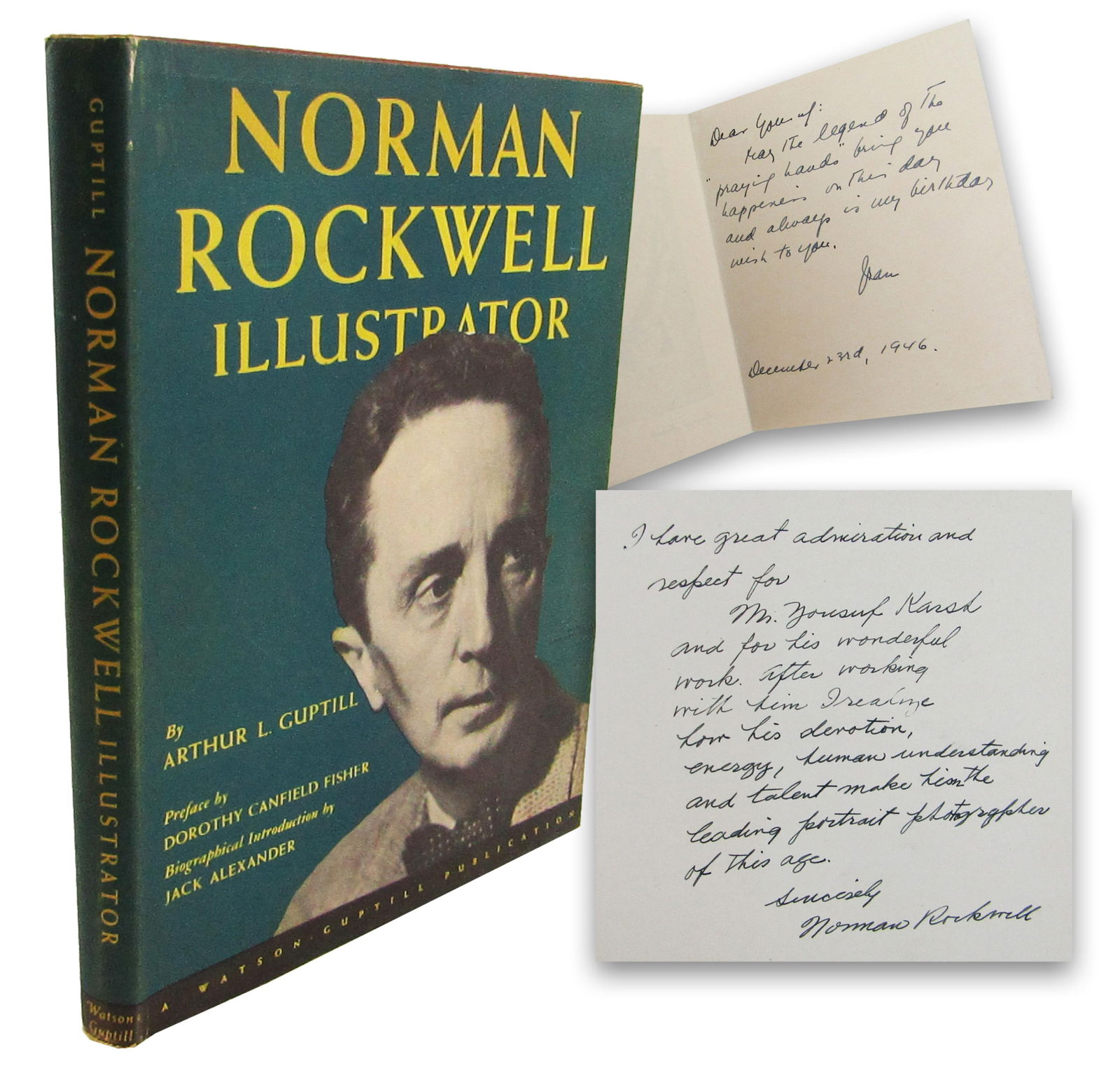 Norman Rockwell SB to Yousuf Karsh, "the leading portrait photographer of this age" - Ex. Karsh (1 of 10)
