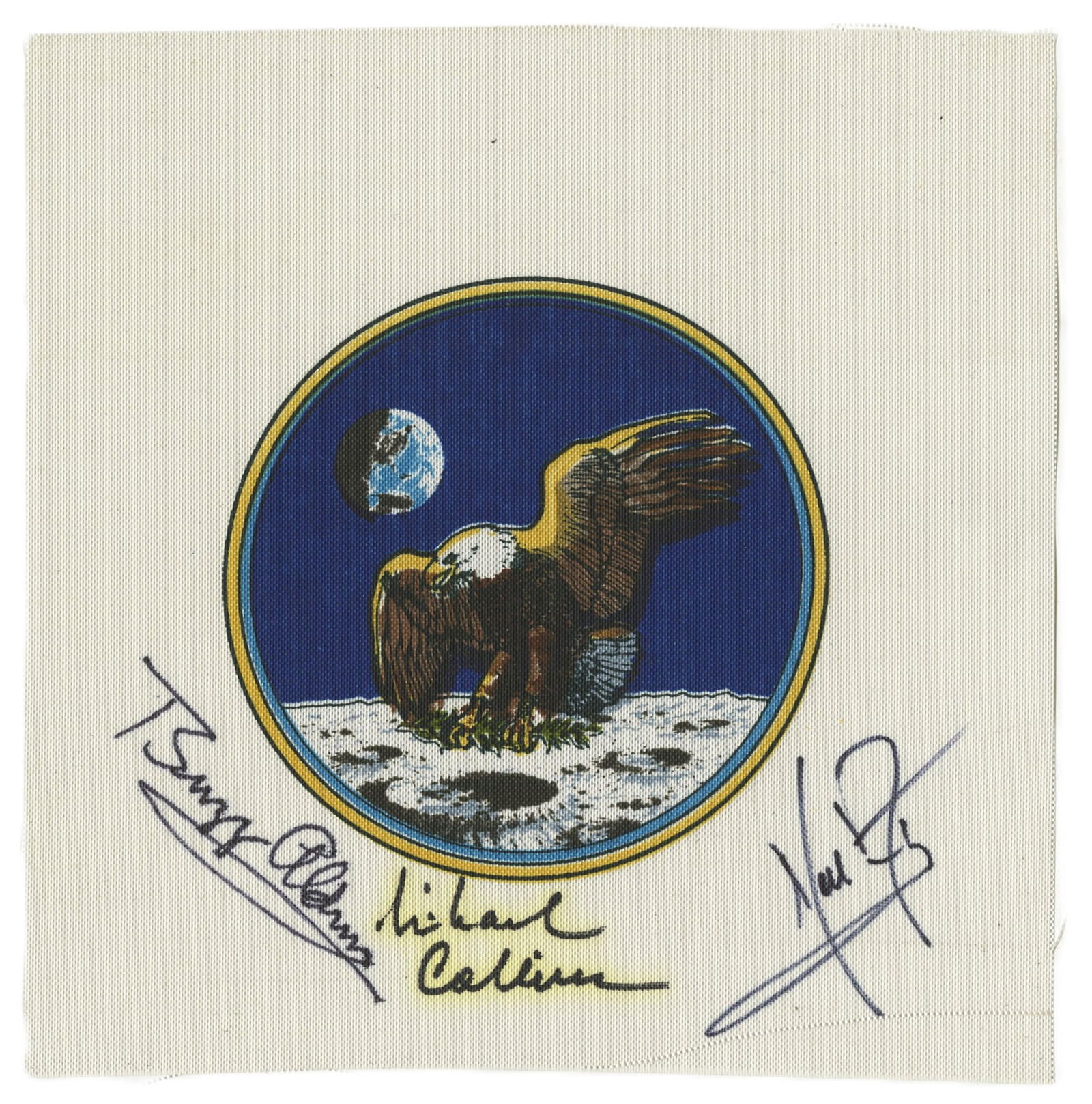 Apollo 11 Aldrin, Collins, Armstrong Signed Beta Cloth, Pre-Certified by Zarelli!: Apollo 11 n.p., n.d. Apollo 11 Aldrin, Collins, Armstrong Signed Beta Cloth, Pre-Certified by Zarelli! Signed Other An incredible find, a swatch of Beta Cloth signed by all three of the crew of