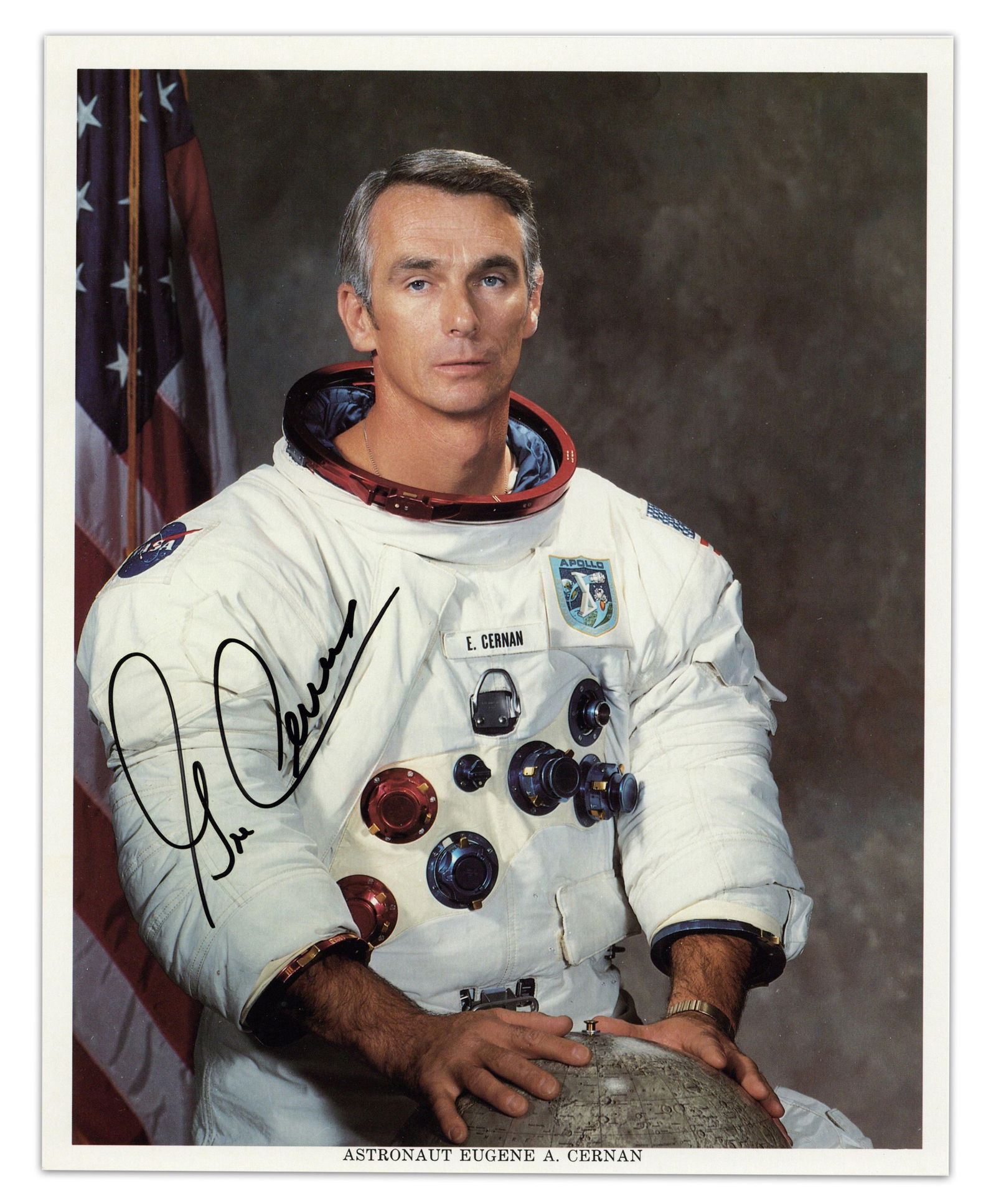 Gene Cernan Signed Apollo 10-Era Official NASA Portrait, Pre-Cert Zarelli: Eugene Cernann.p., n.d.Gene Cernan Signed Apollo 10-Era Official NASA Portrait, Pre-Cert ZarelliSPAn official NASA portrait of American astronaut Eugene A. Cernan (1934-2017), signed by him as "Gene C