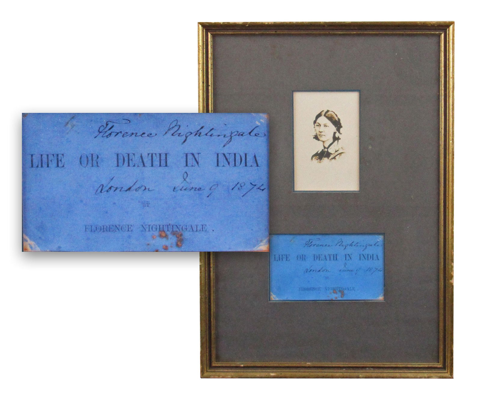 Florence Nightingale Signed Clip From 'Life & Death in India', 1874 (1 of 3)