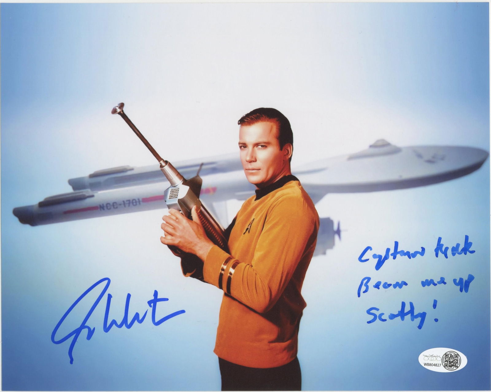 William Shatner Iconic AQS on Photo, JSA Certified (1 of 2)
