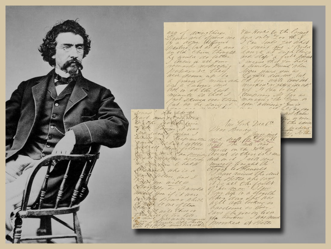 Mathew Brady of Lincoln Photo Fame, Docket From Civil War, on Photographer Charles D. Fredricks' (1 of 4)