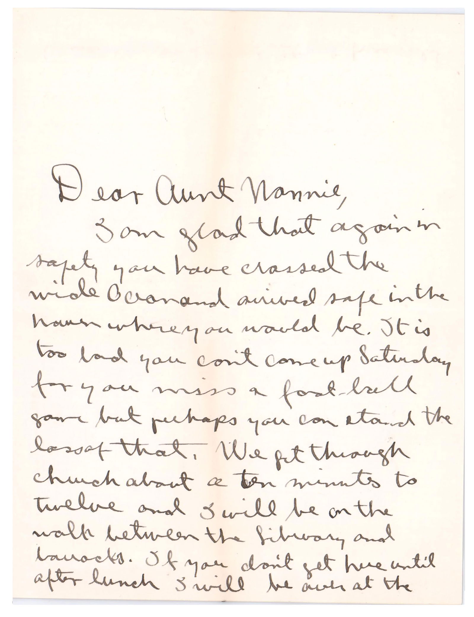 George S. Patton, Jr. Letter, Football Content, and Going to Church! (1 of 2)