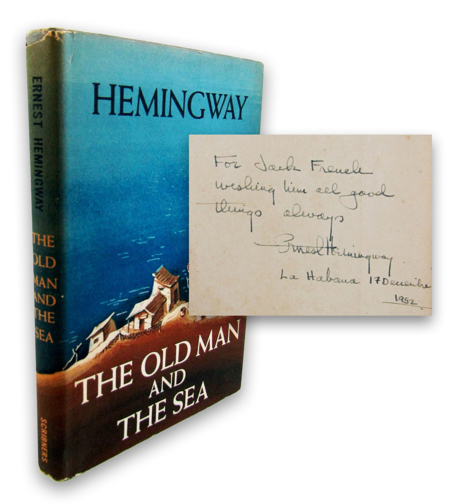 Ernest Hemingway Signed & Inscribed 1st Ed. "The Old Man & the Sea" (1 of 11)