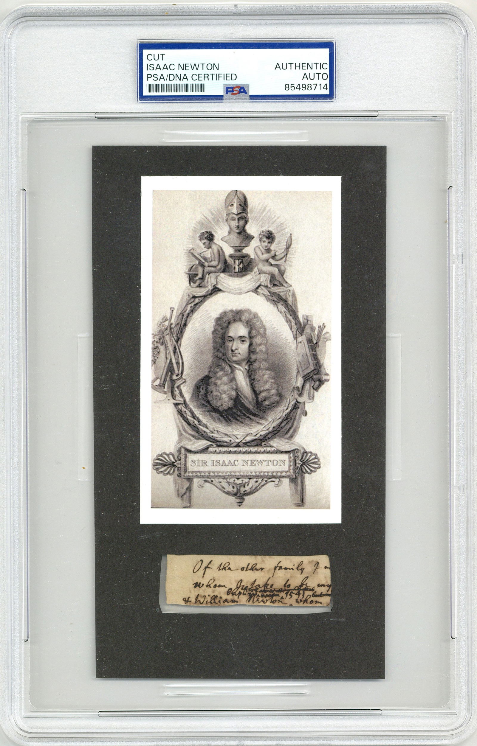Sir Isaac Newton Rare Signature, PSA Encapsulated and Authenticated, plus 40 Words in his Hand! (1 of 4)