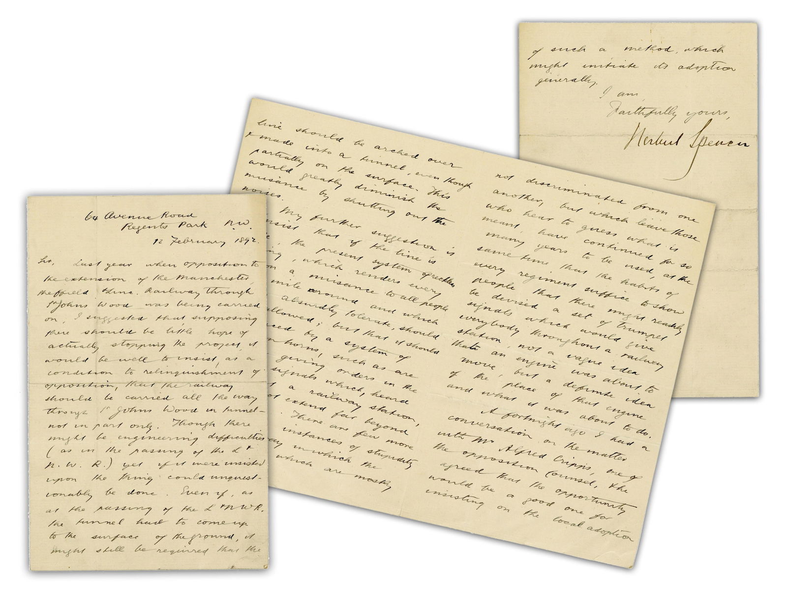 Herbert Spencer LS Proposing Inventive Ideas For London Neighborhood Railway Route (1 of 5)