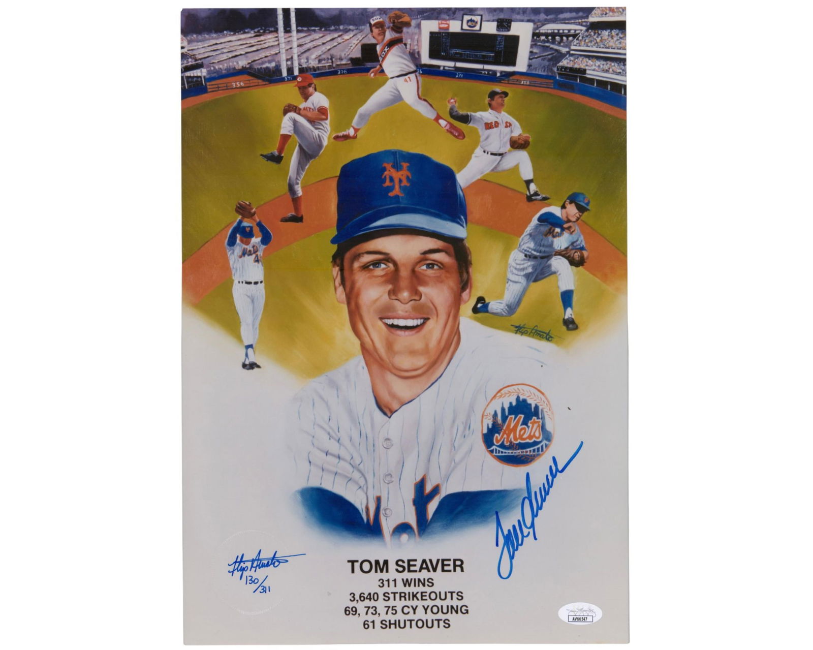 Tom Seaver Signed Limited Edition Lithograph JSA Authentication (1 of 2)