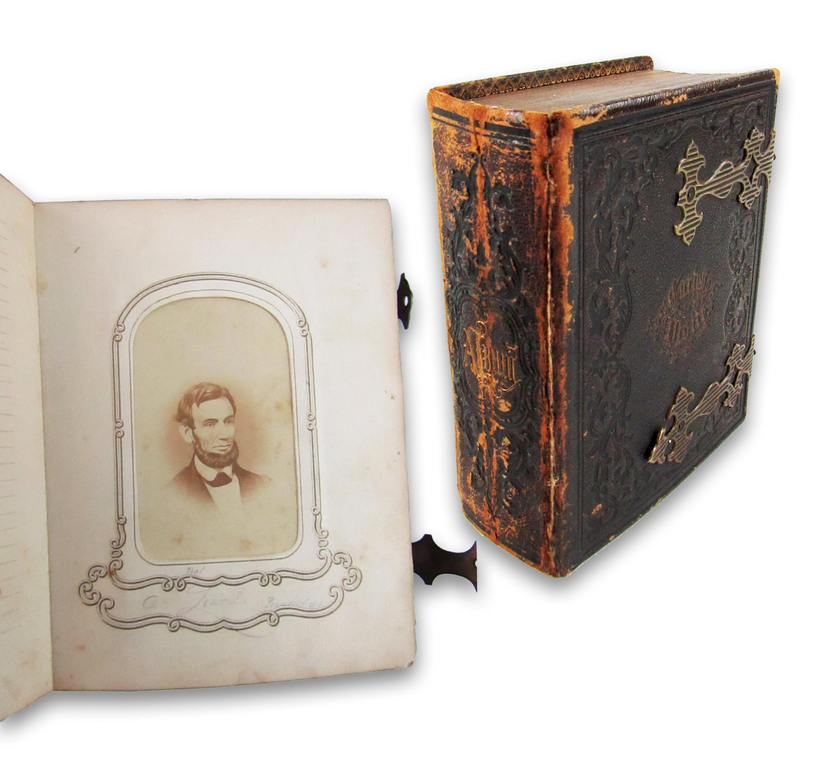 Civil War Photo Album ft. Lincoln, Johnson & 20 High Ranking Officers- 45+ CDVs & Tintypes! (1 of 11)