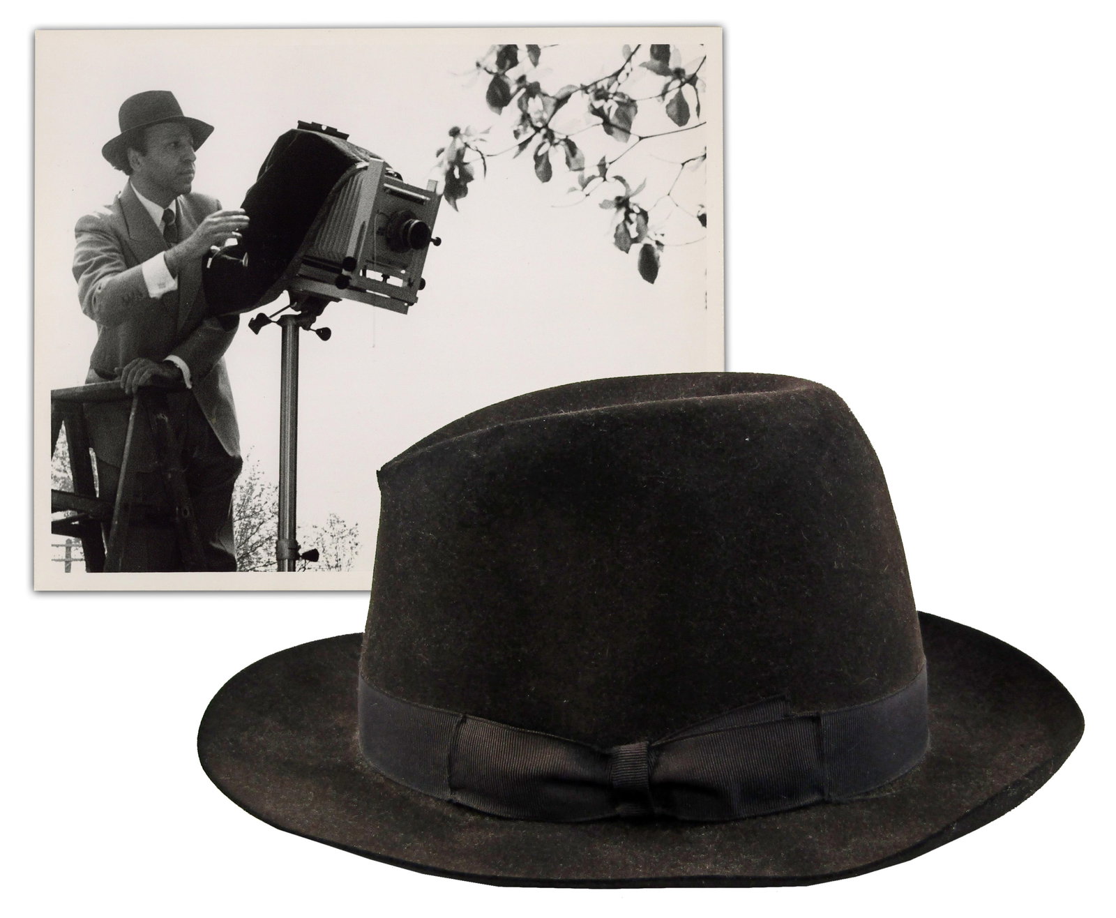 Yousuf Karsh's Personally Worn Well-Loved Italian Luxury Hat, Ex. Karsh Estate (1 of 9)