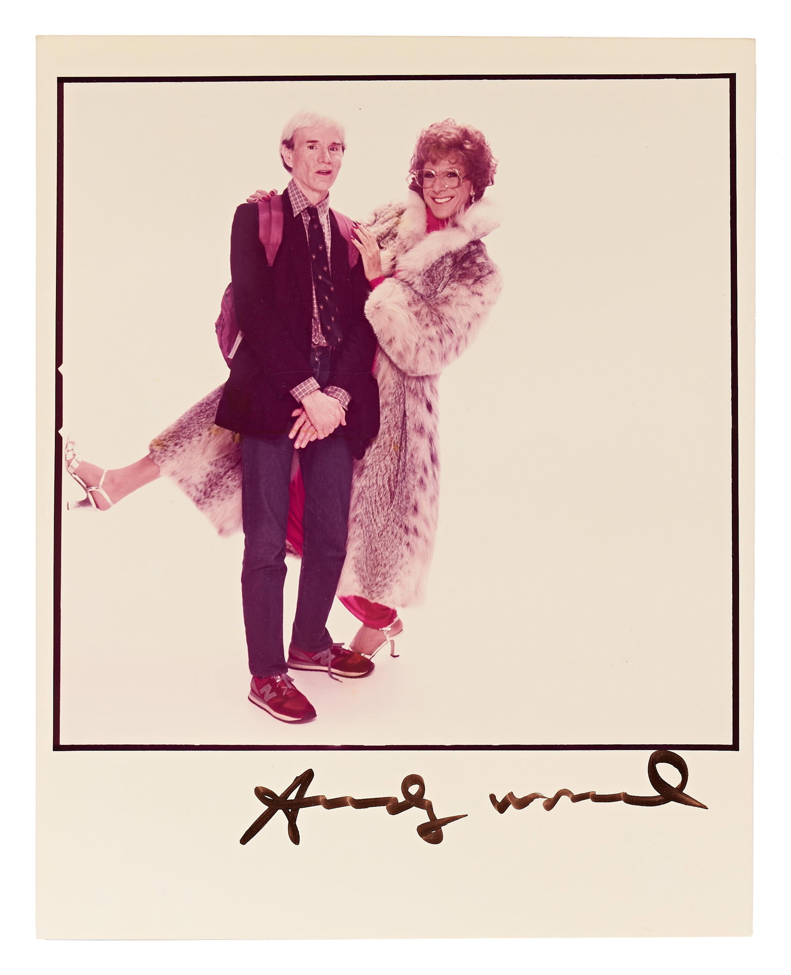 Andy Warhol Signed Photo with Dustin Hoffman from "Tootsie" (1 of 2)