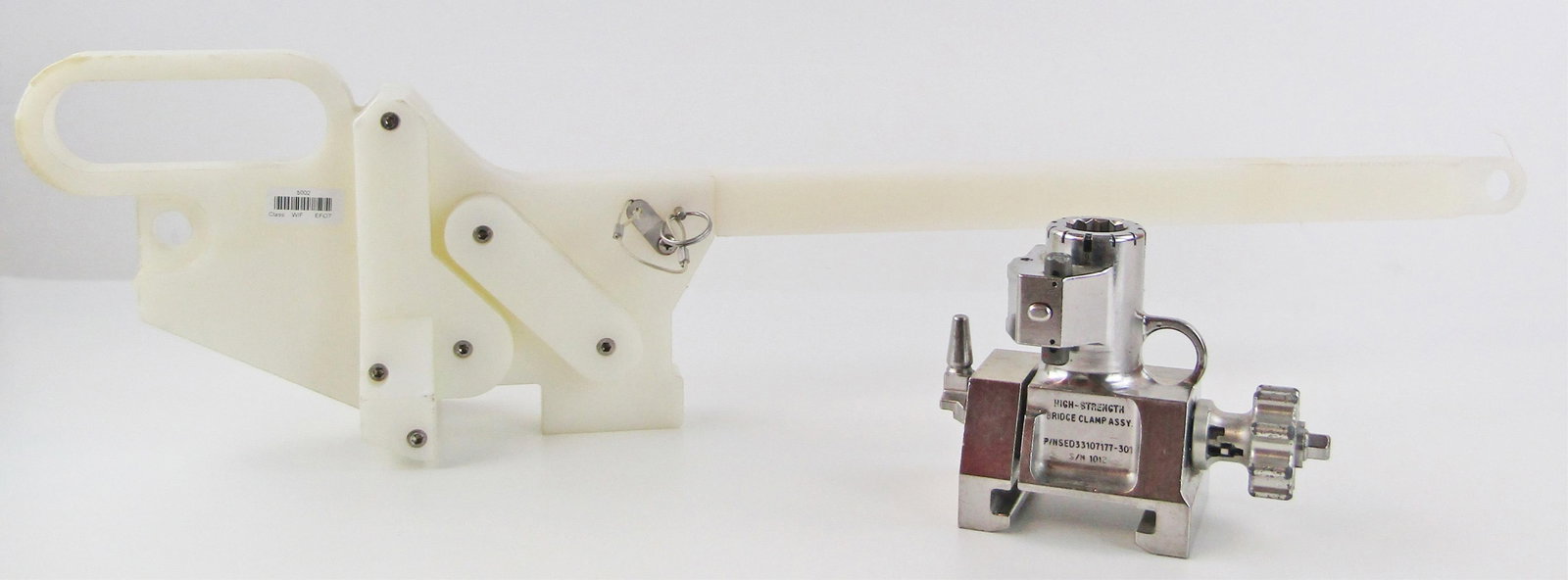 (2) Original NASA Items Incl. High-Strength Bridge Clamp Assembly, An Expensive and Unusually Heavy (1 of 6)