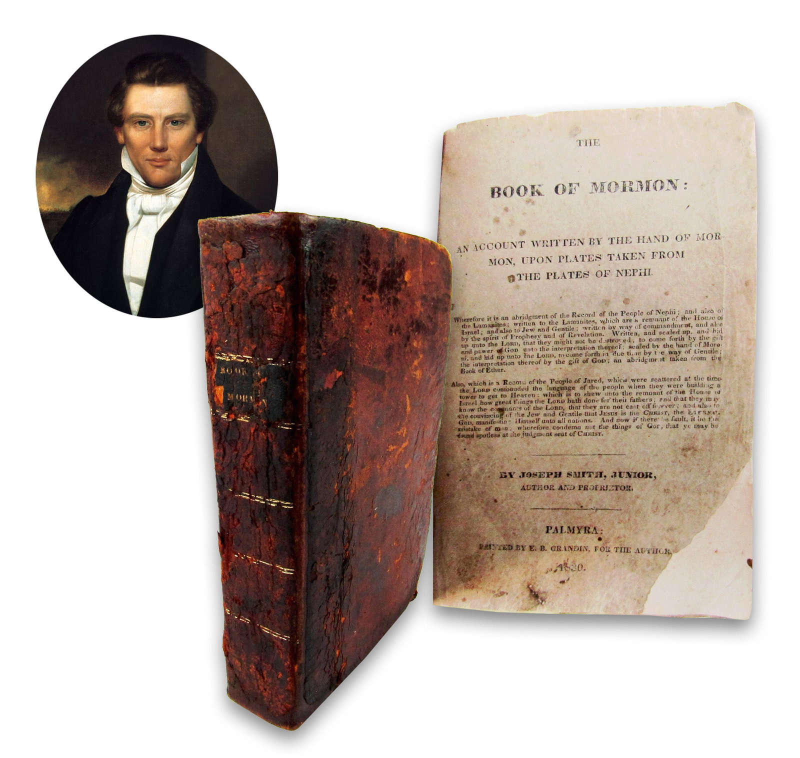 The Book of Mormon 1st Edition, Palmyra 1830 (1 of 12)