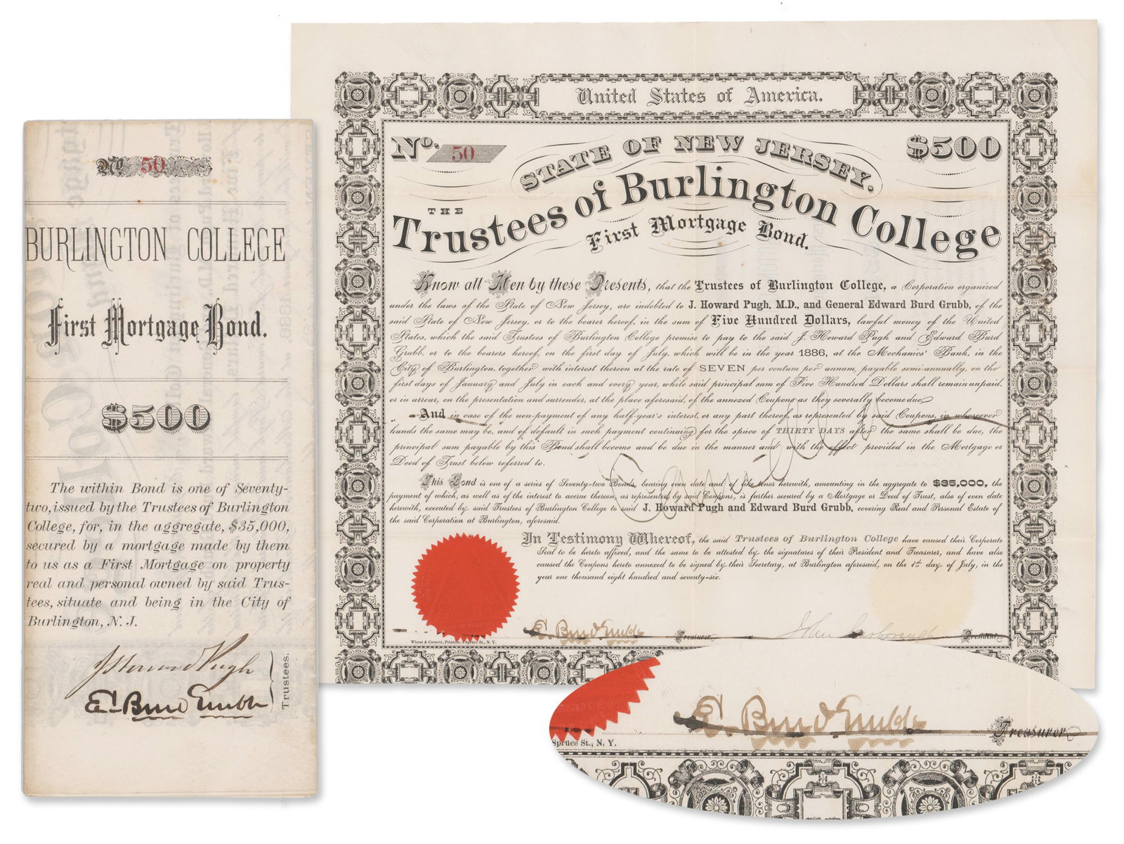 Edward Grubb Twice-Signed Mortgage Bond (1 of 5)