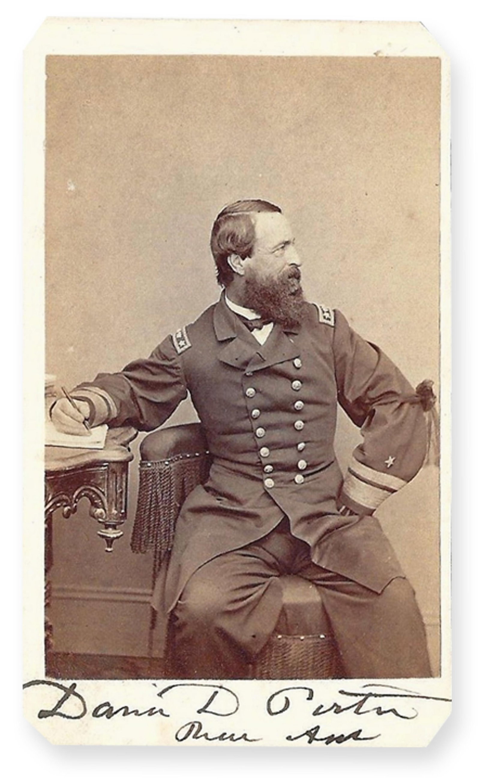 David D. Porter Signed CDV by Matthew Brady (1 of 2)