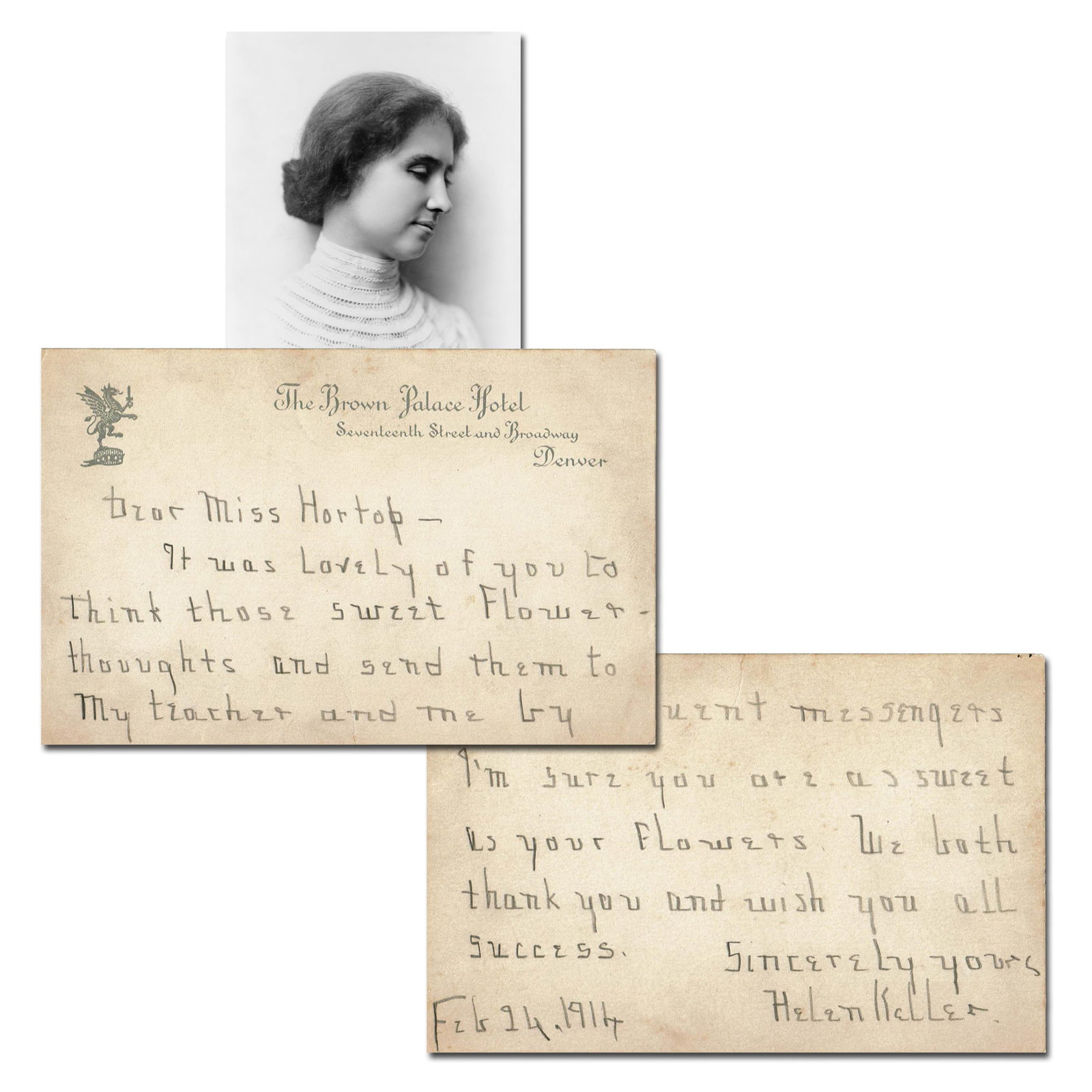 Helen Keller Rare Early ALS: "My teacher," Anne Sullivan (1 of 3)