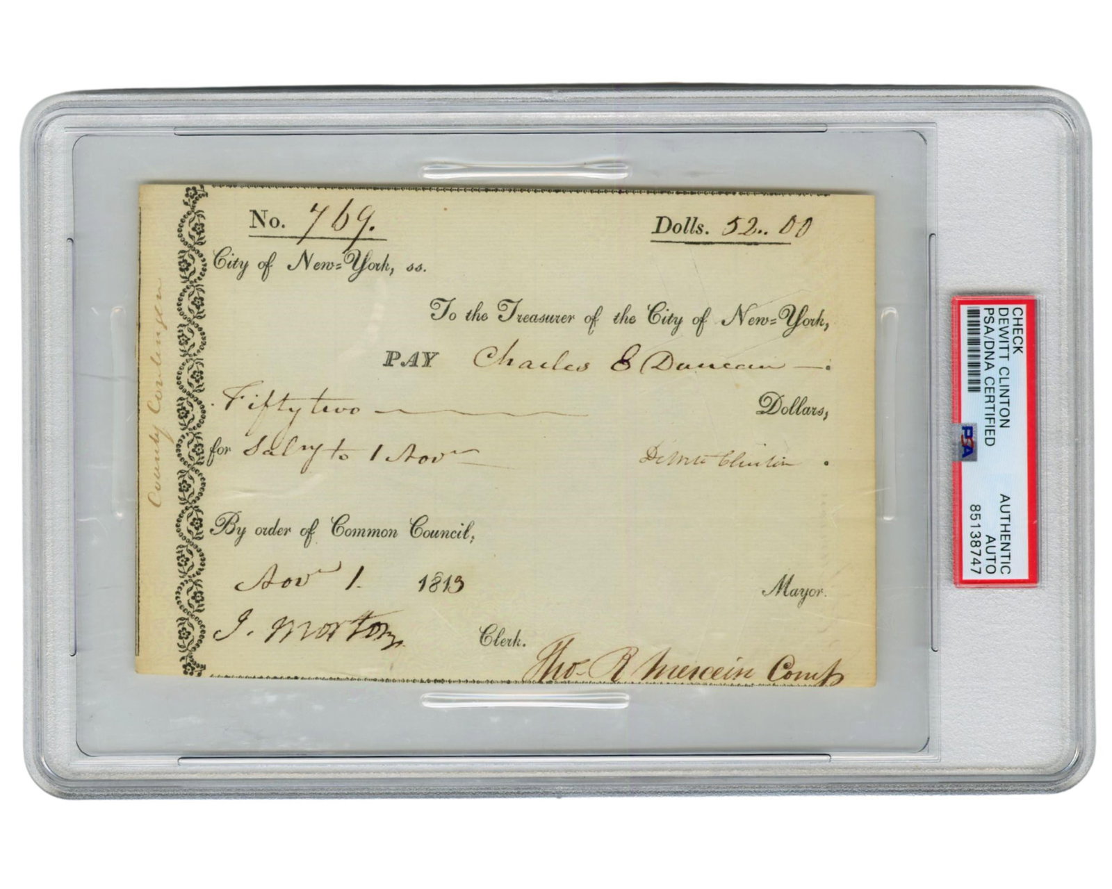 Dewitt Clinton Pays Salary for NY County Rep! PSA Encapsulated (1 of 2)