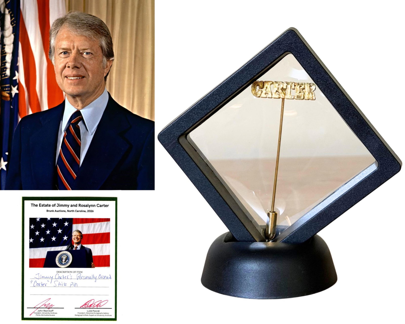 Jimmy Carter Owned "Carter" Stick Pin! Ex. Carter Estate (1 of 3)
