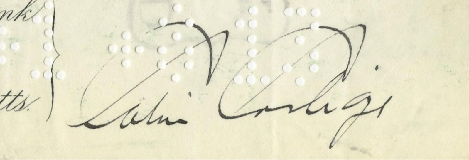 Calvin Coolidge 1913 Signed Check - 2