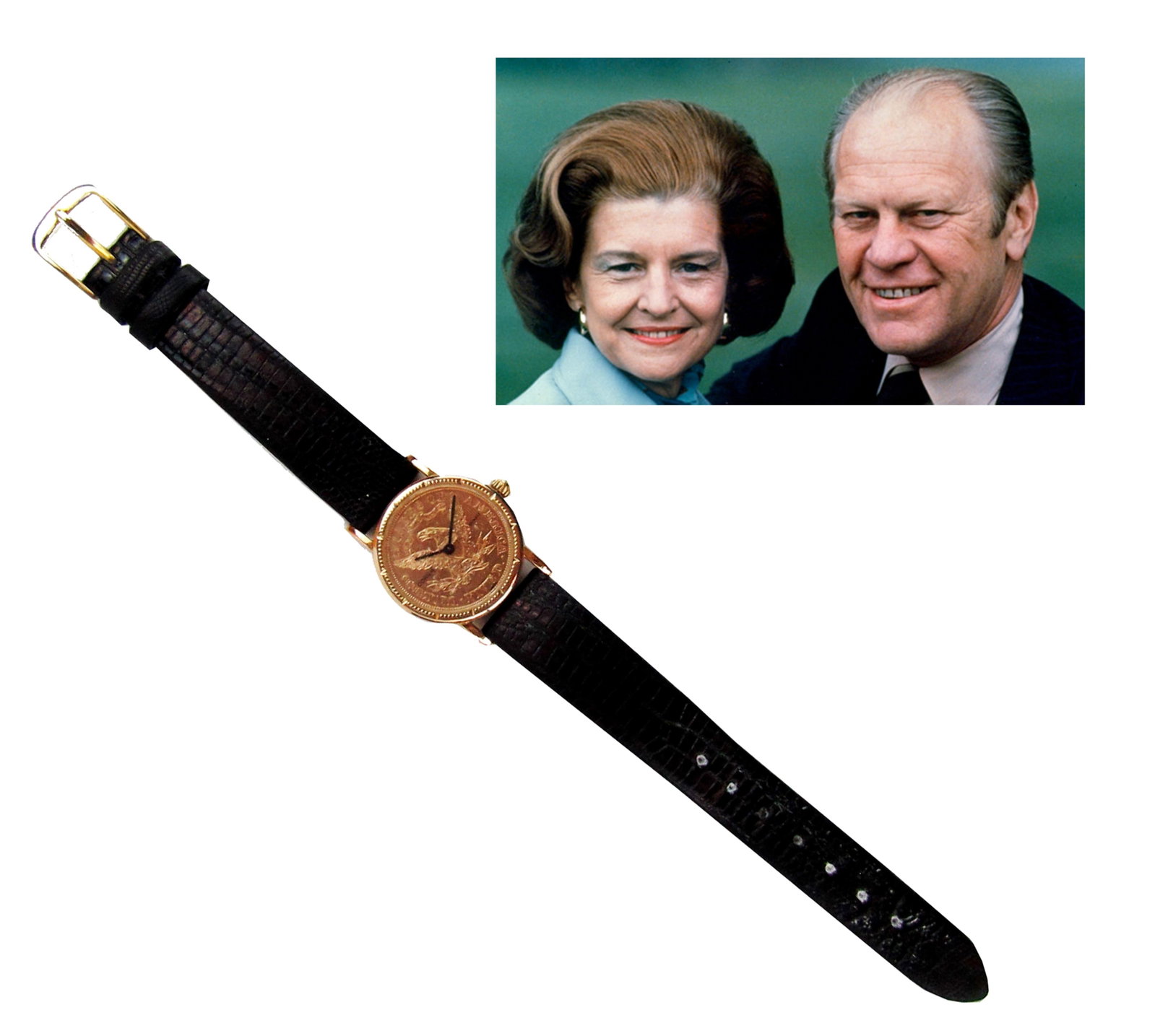 Betty Ford's Personally Owned Corum Gold Coin Watch, Ex. Doyle, Ford Estate (1 of 6)