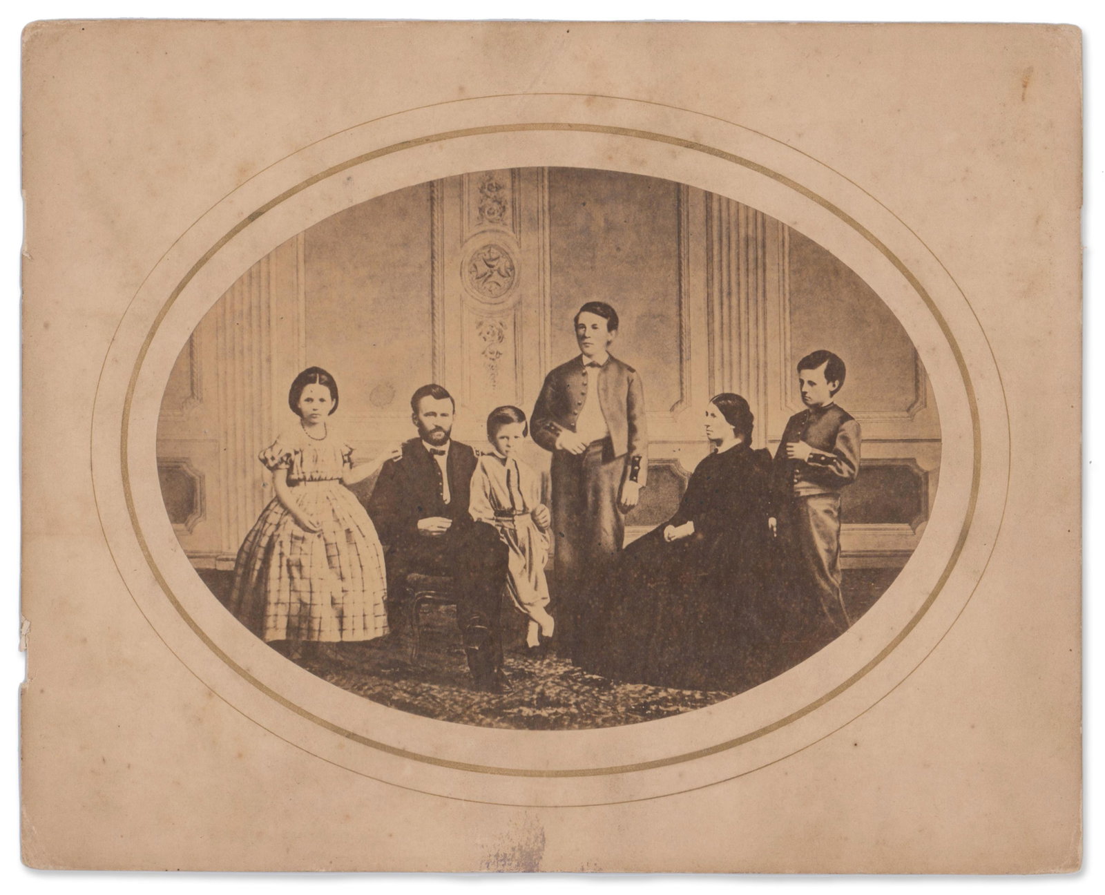 U.S. Grant & Family Mounted Albumen - Originally Taken Circa 1863 (1 of 2)