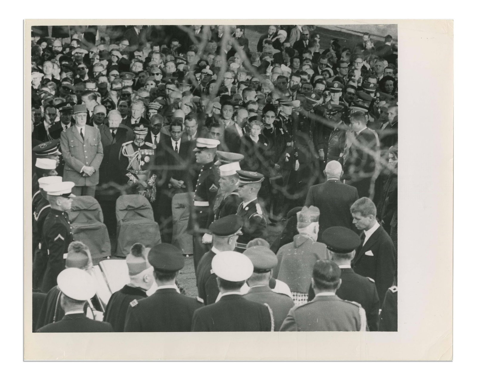 Large Type I Photo of JFK's Funeral with PSA LOA: John F. Kennedy Washington, DC, November 25, 1963 Large Type I Photo of JFK's Funeral with PSA LOA Photograph Large glossy black and white Type I photograph of the State Funeral for President John F.
