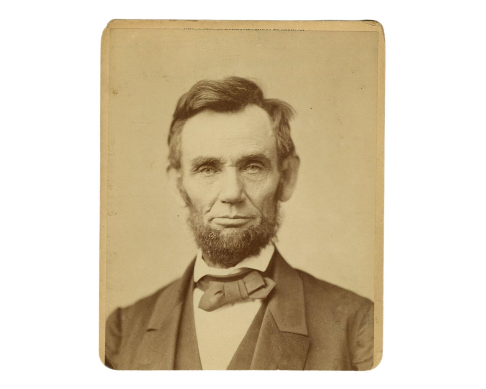Scarce A. Lincoln Cabinet Card Taken Days before Gettysburg Address! (1 of 2)