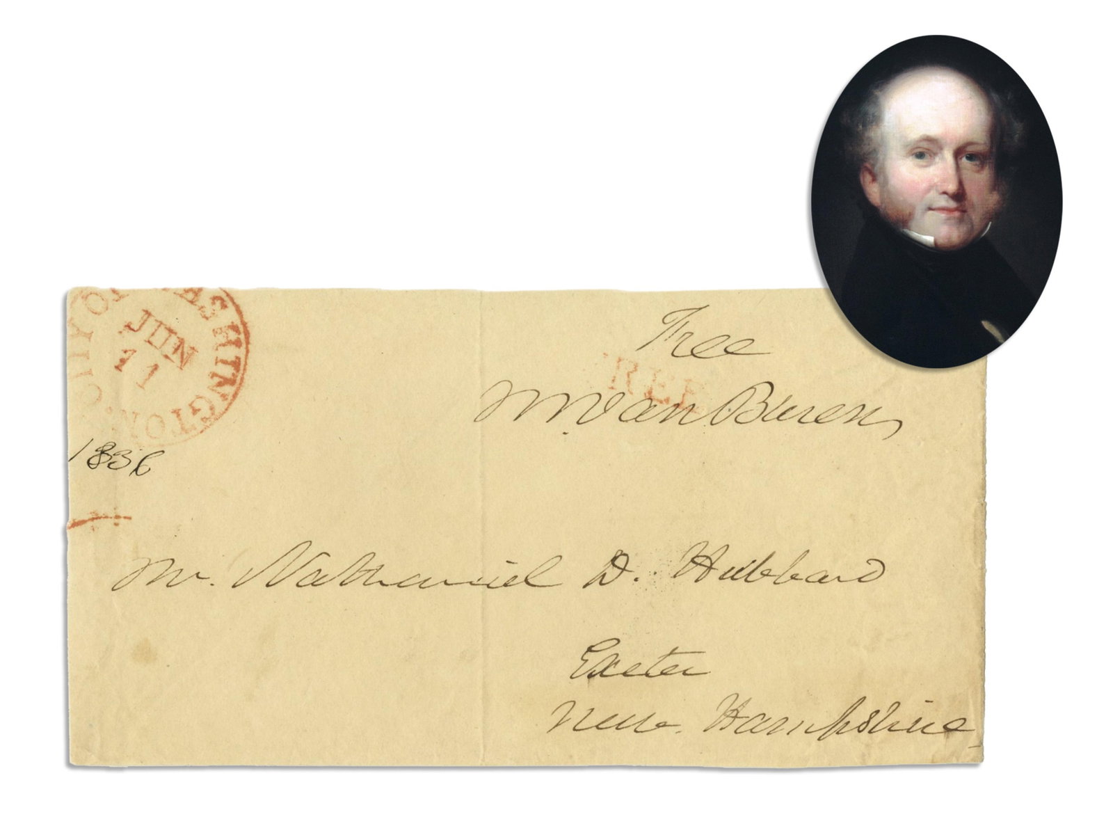 Martin Van Buren 1836 Free Frank Entirely in His Hand: Martin Van Buren Washington, DC, June 11, 1836 Martin Van Buren 1836 Free Frank Entirely in His Hand Free Frank Martin Van Buren (1782-1862). A free frank signed by eighth President of the United